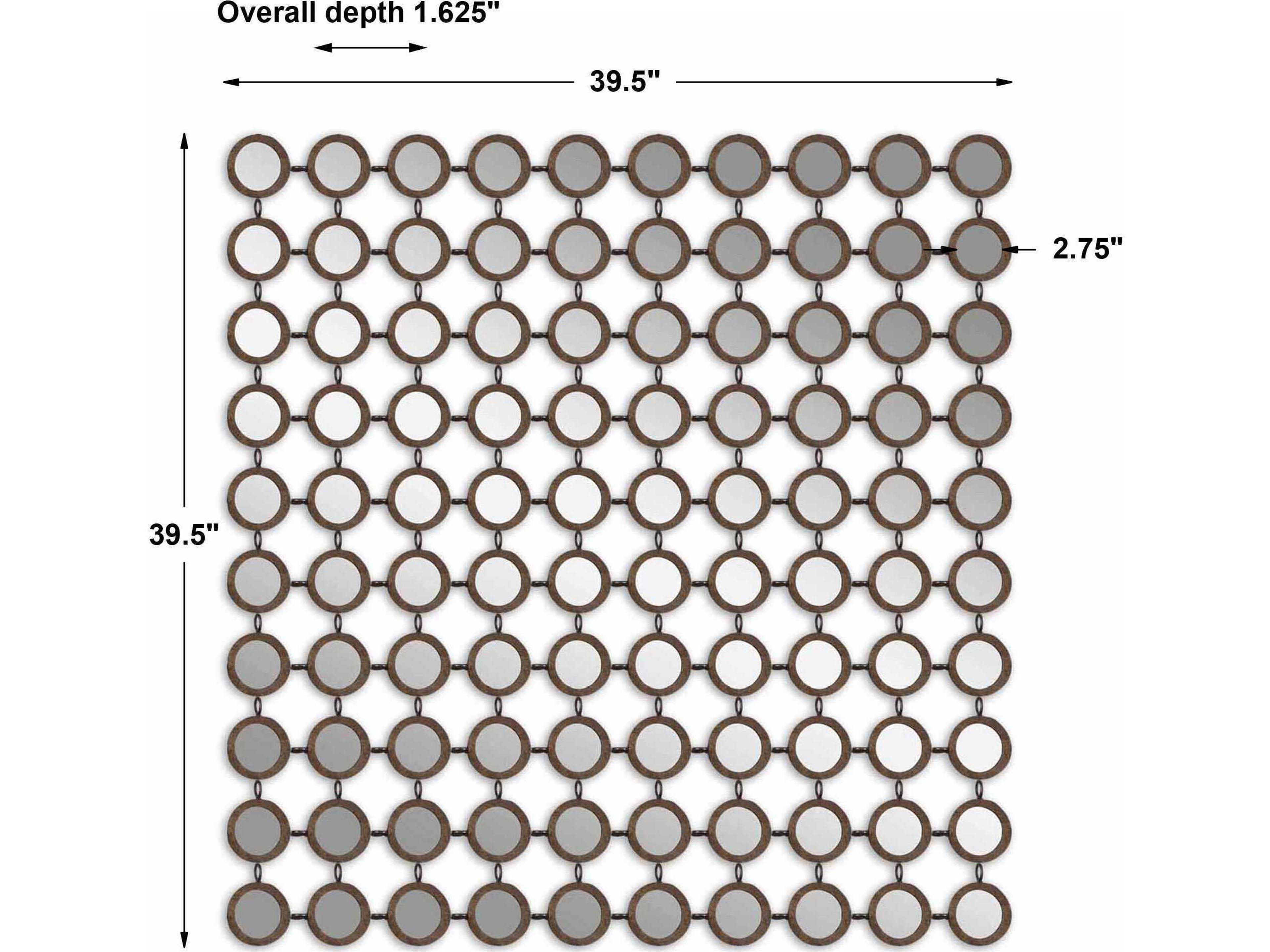 Uttermost Dinuba Antique Silver Champagne Wall Mirror