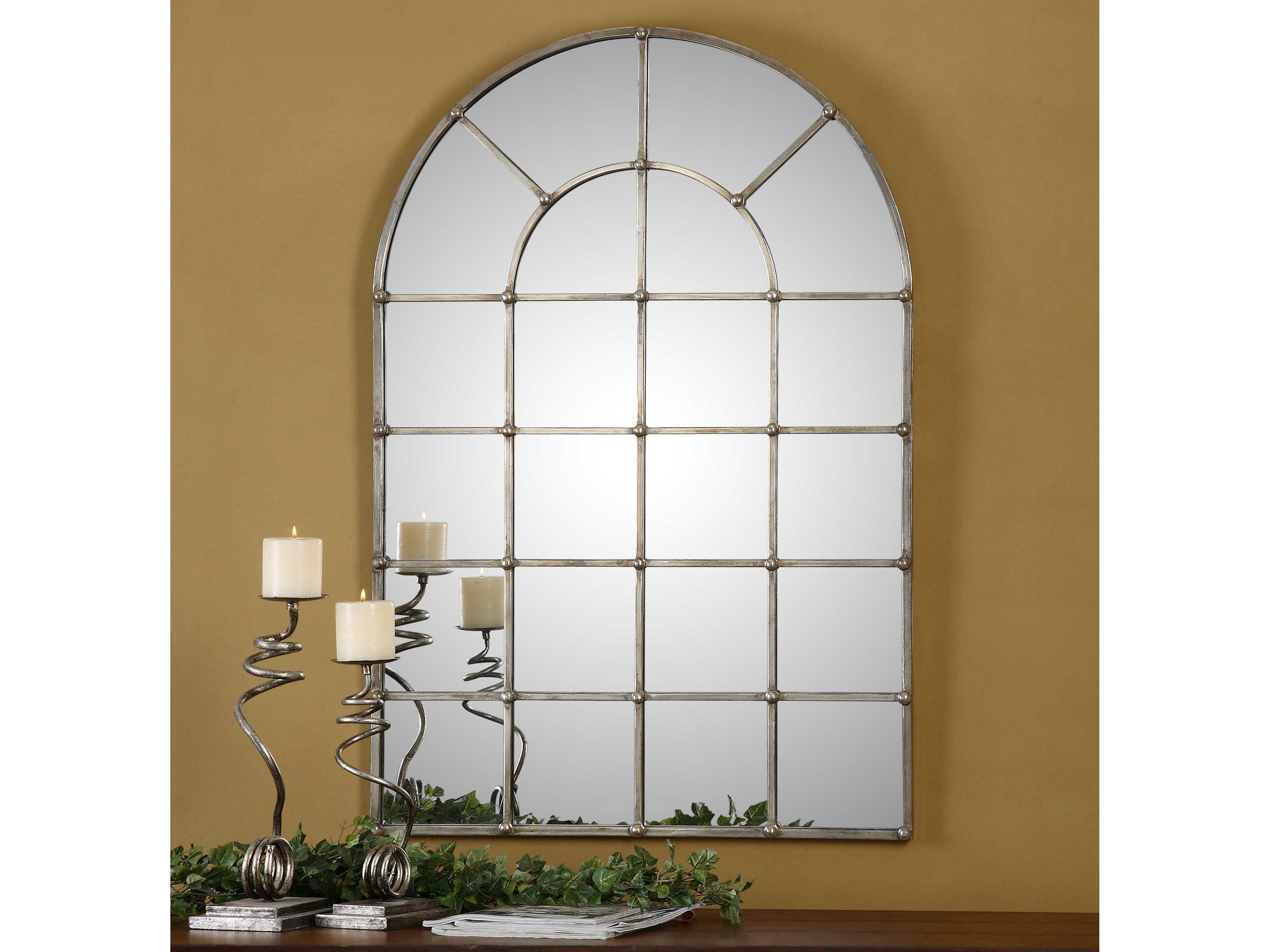 Uttermost Barwell Arch Window Wall Mirror