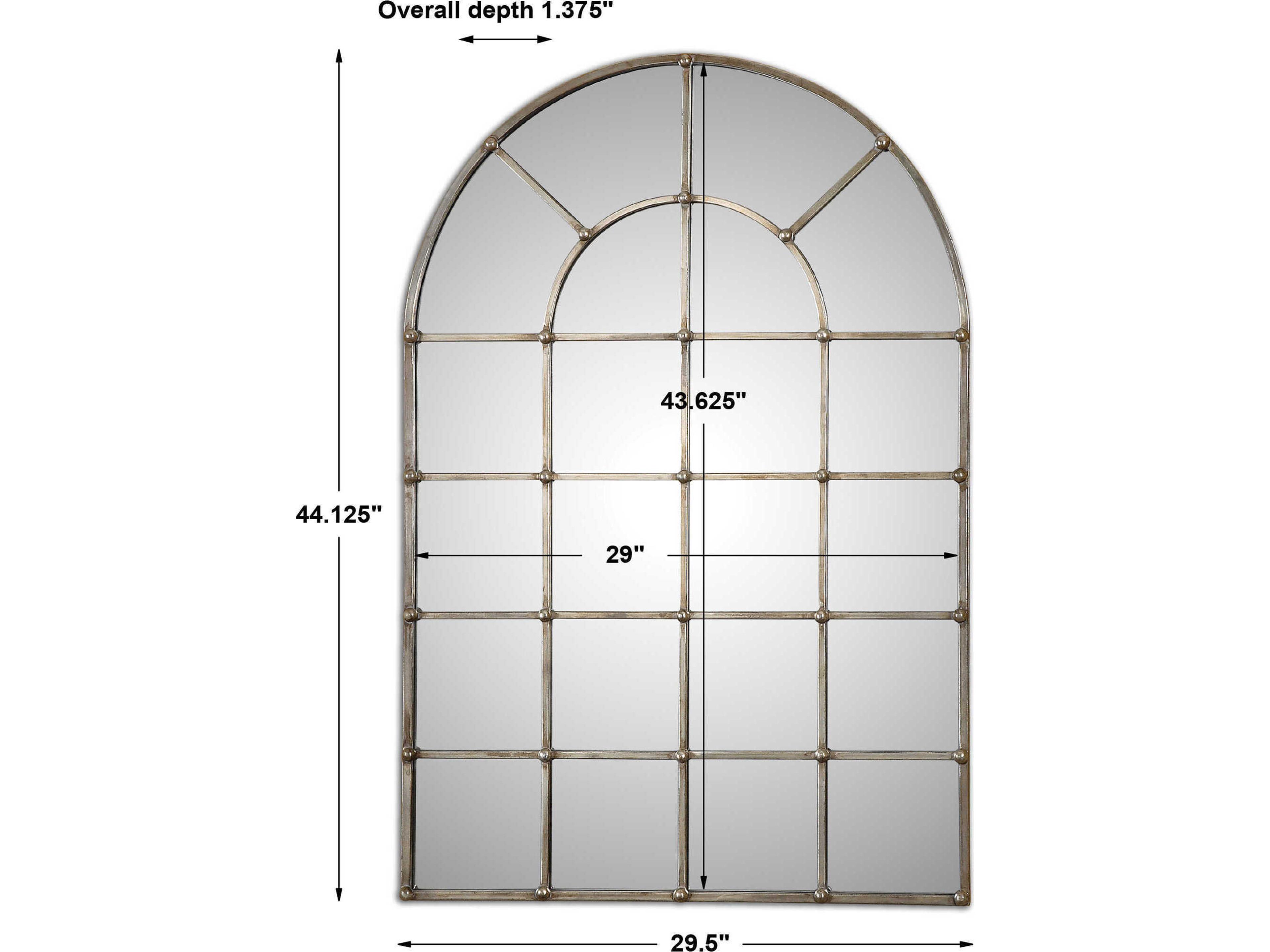 Uttermost Barwell Arch Window Wall Mirror