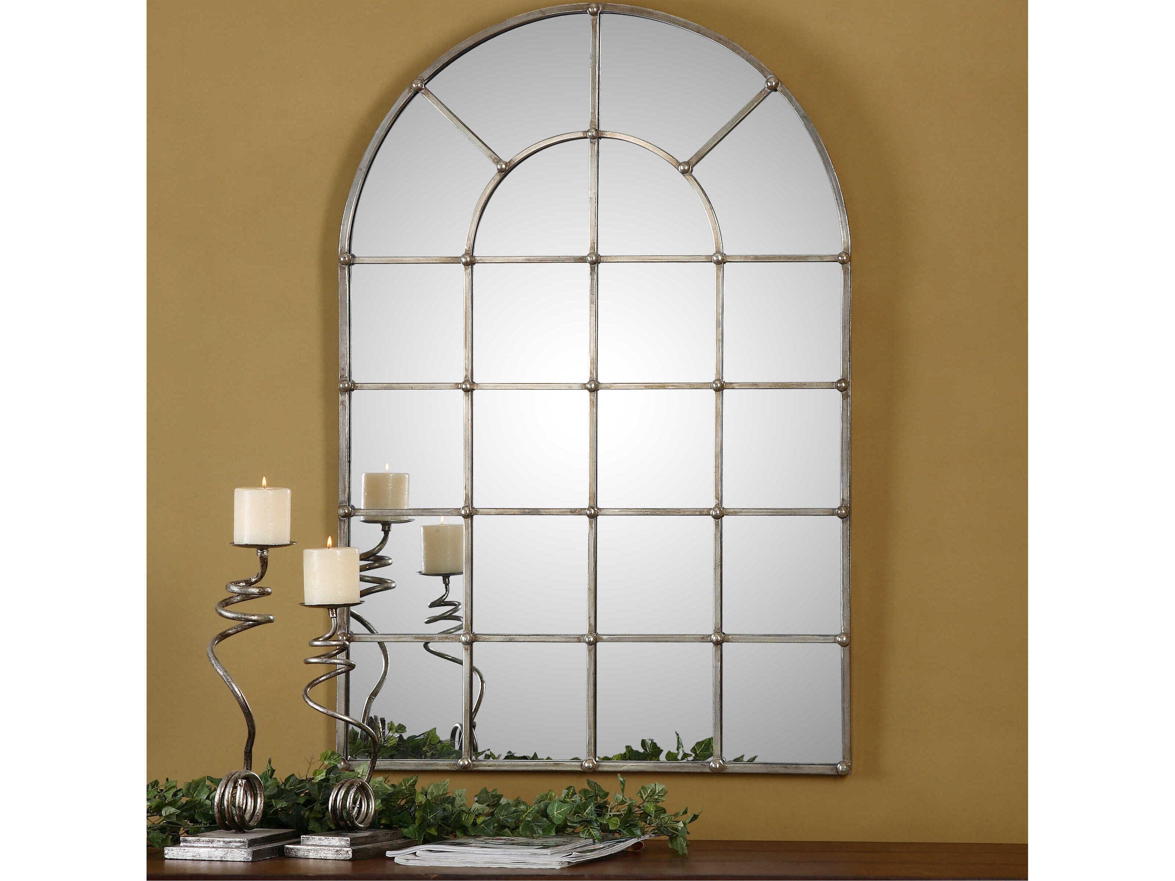 Uttermost Barwell Arch Window Wall Mirror