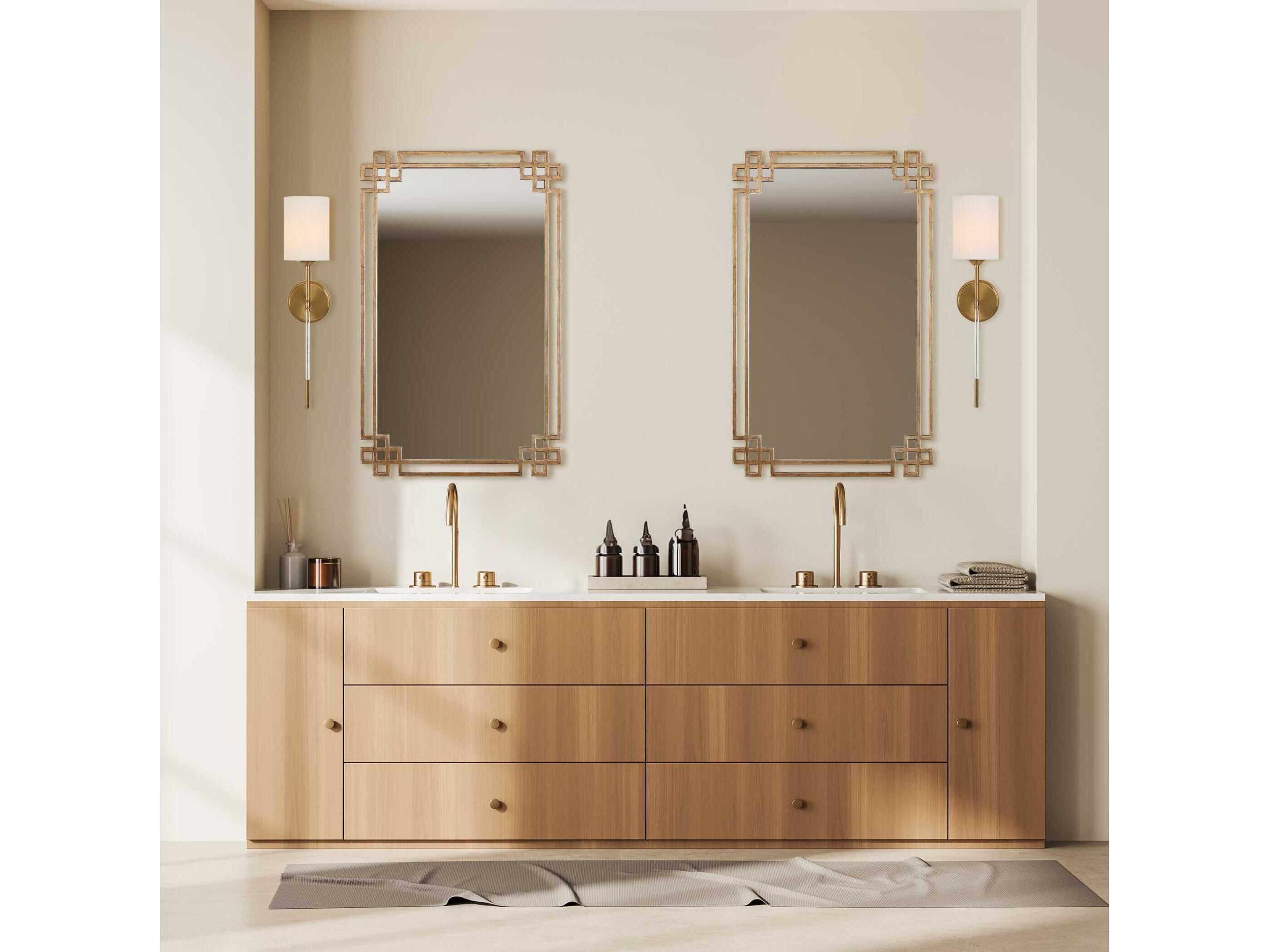 Uttermost Devoll Rectangular Antique Gold Wall Mirror