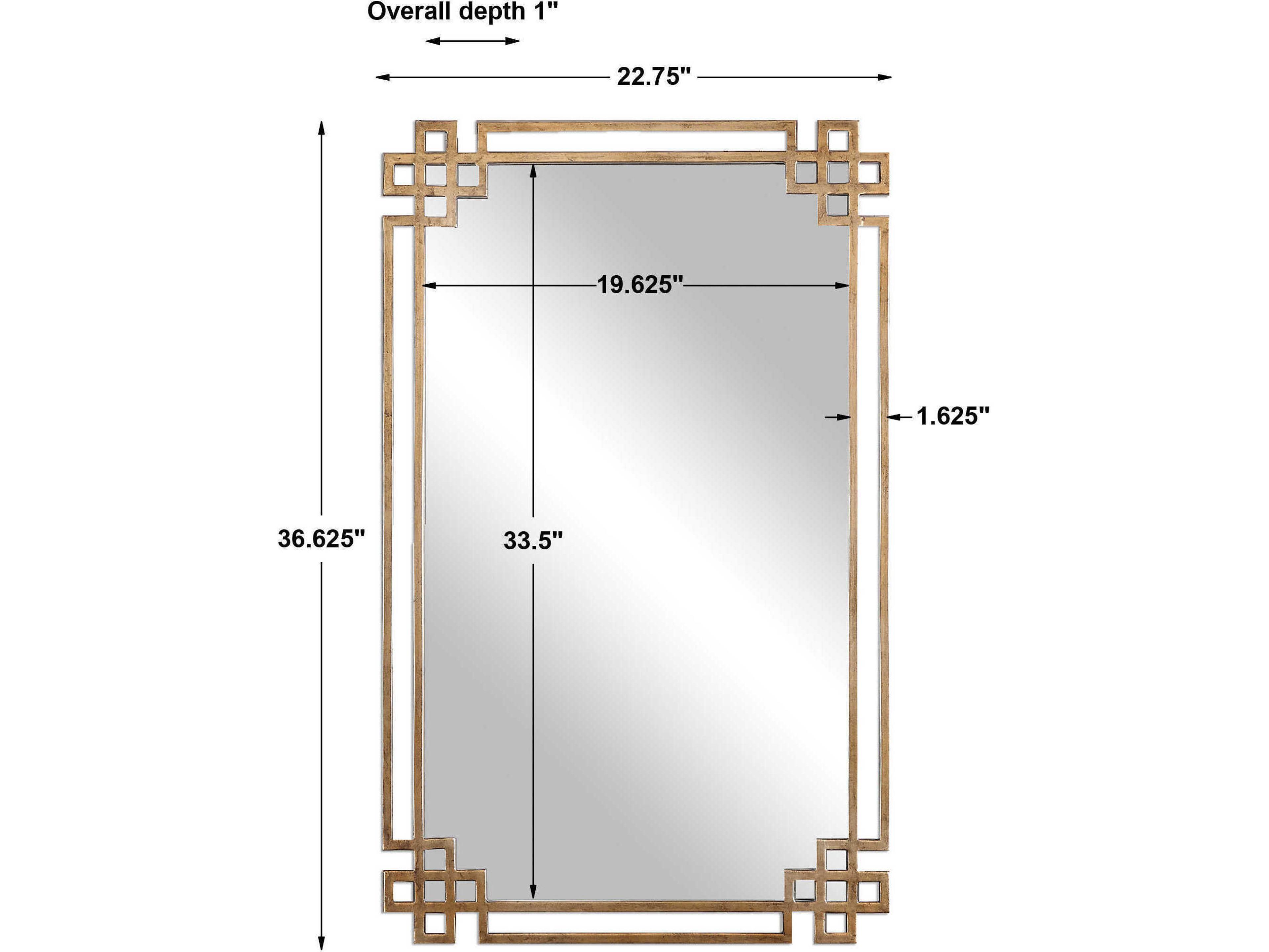 Uttermost Devoll Rectangular Antique Gold Wall Mirror