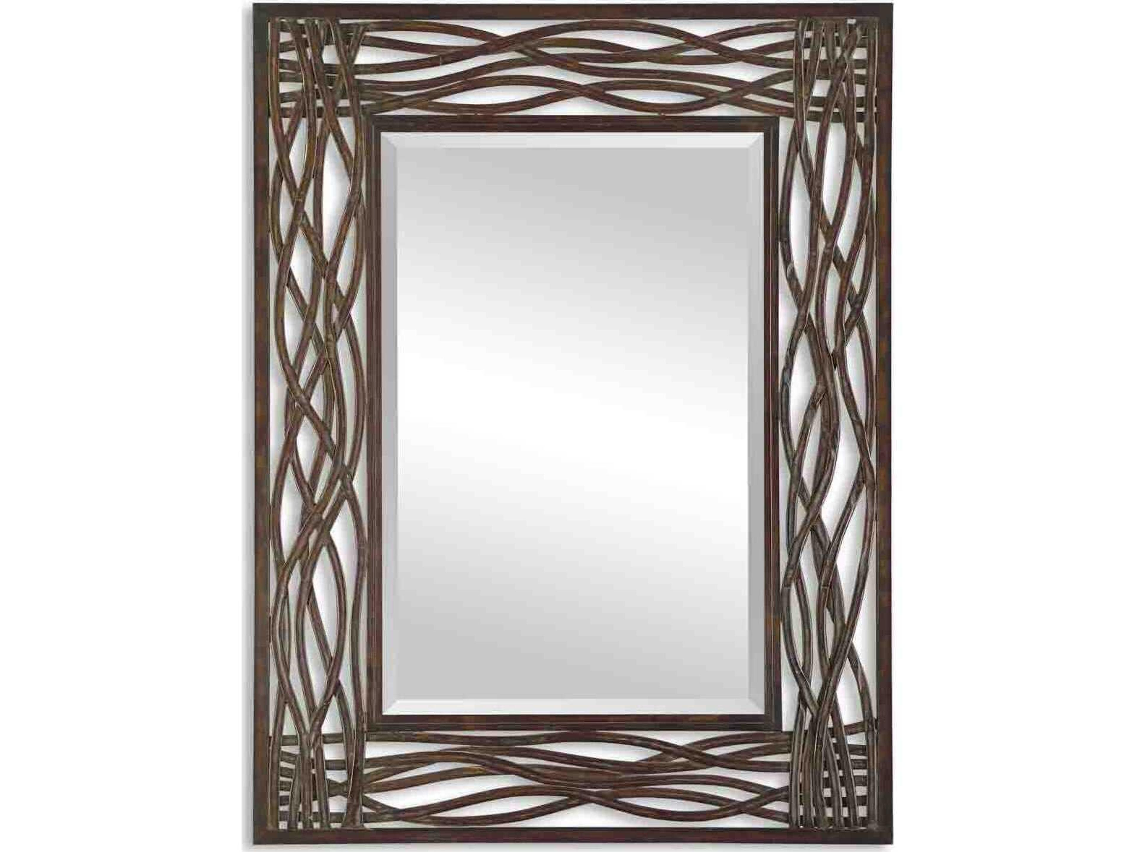Uttermost Dorigrass Brown Metal Wall Mirror