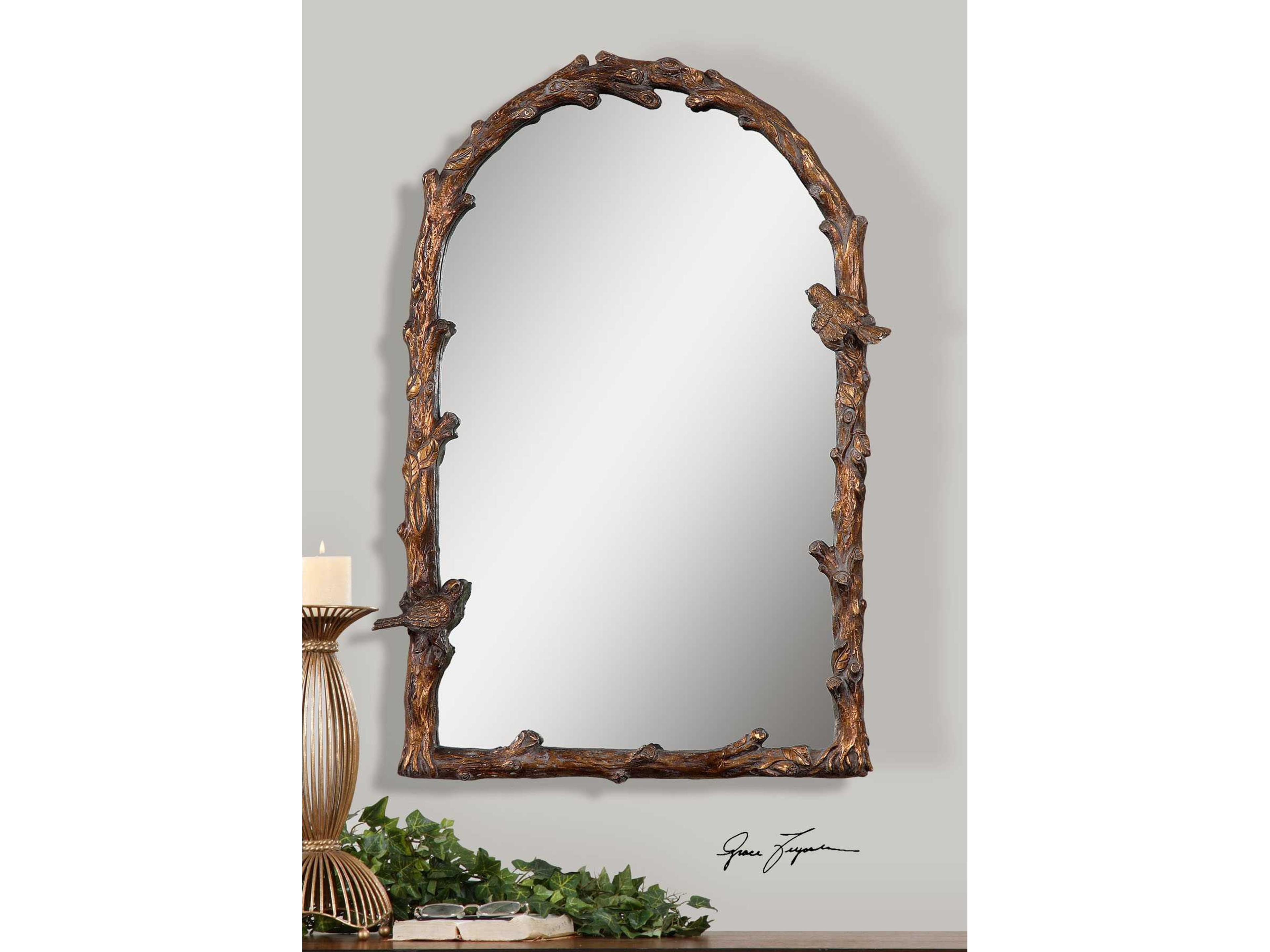 Uttermost Paza Antique Gold Arch Wall Mirror
