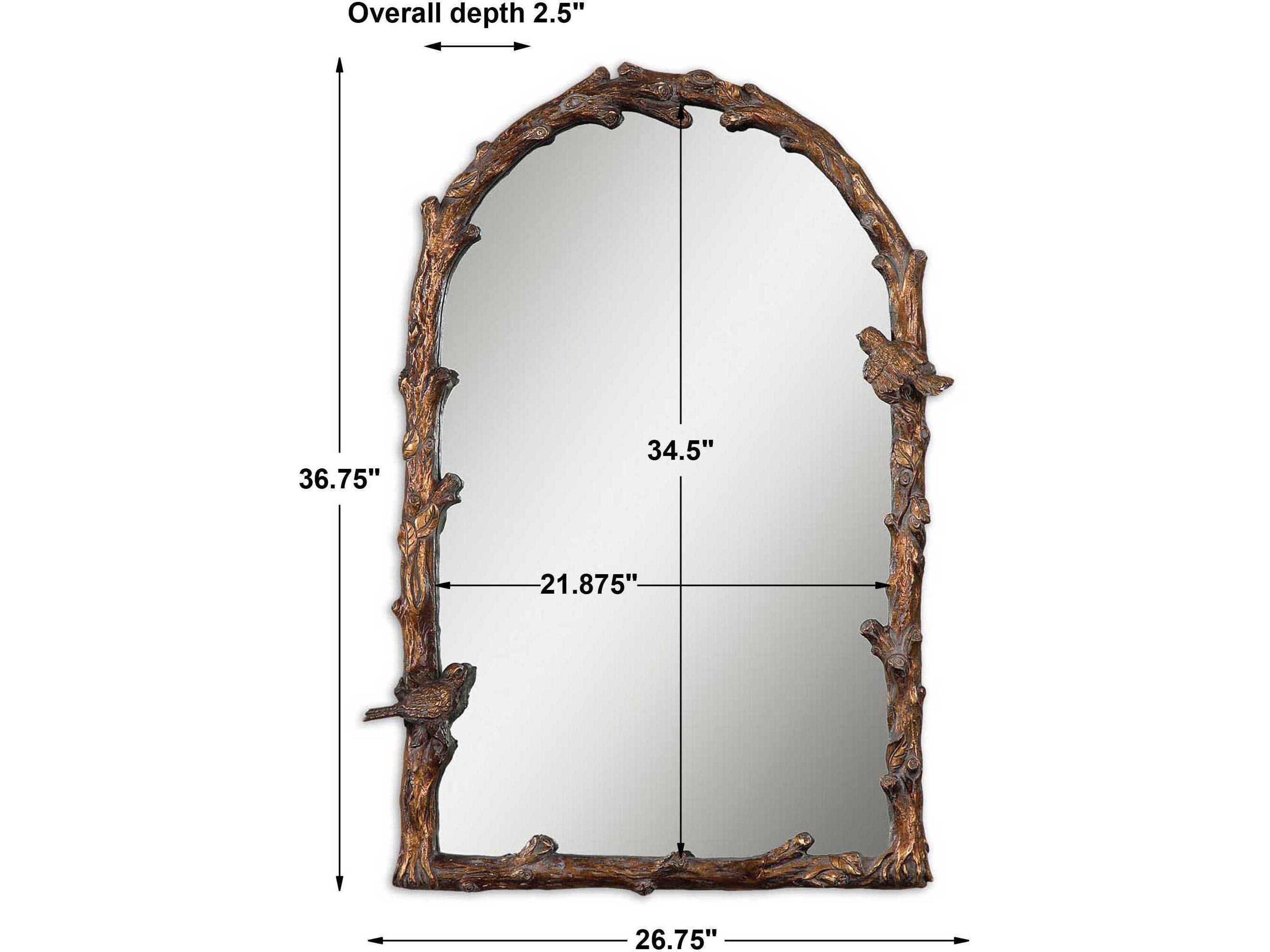 Uttermost Paza Antique Gold Arch Wall Mirror