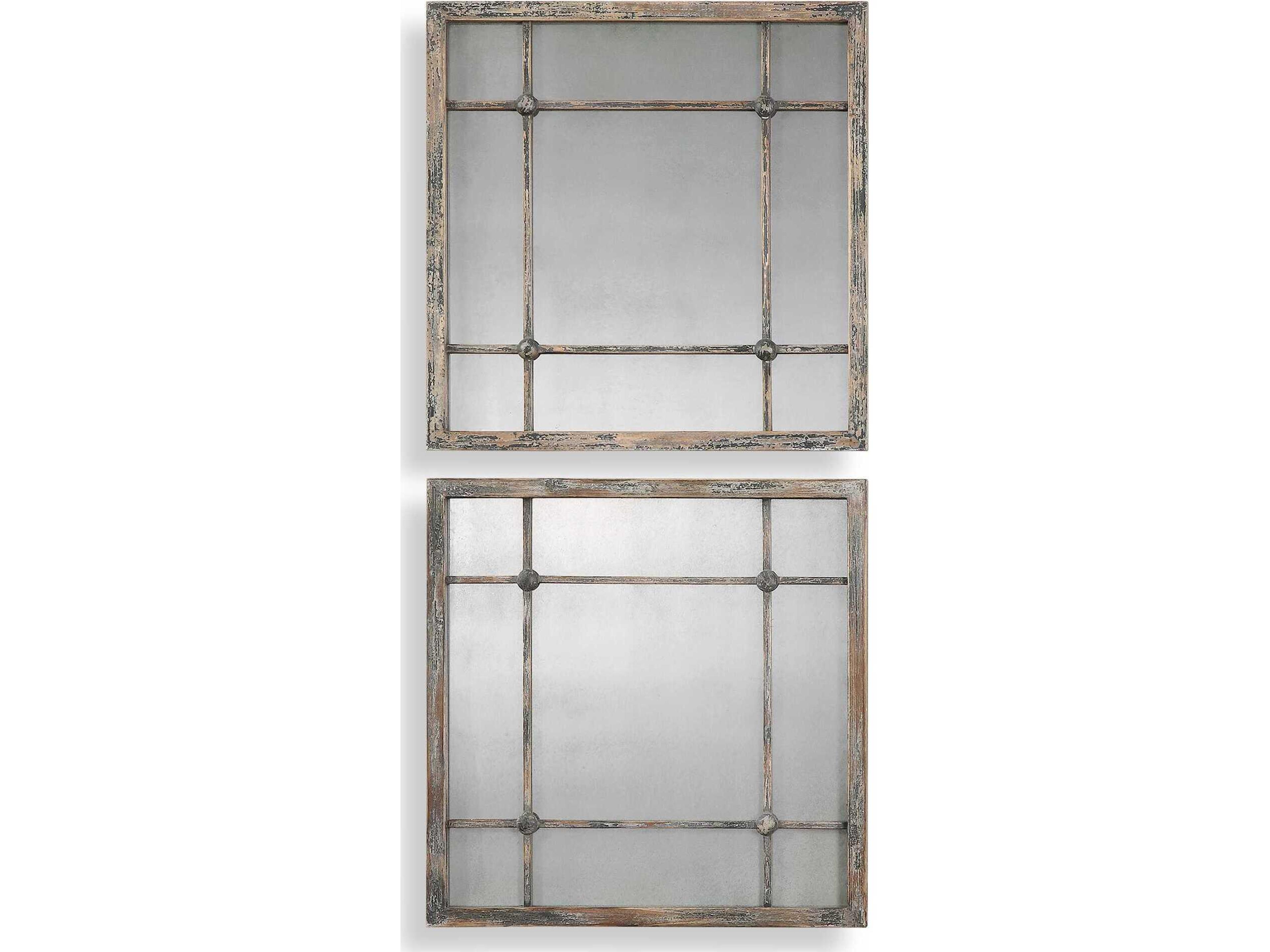 Uttermost Saragano Square Wall Mirrors Set of 2