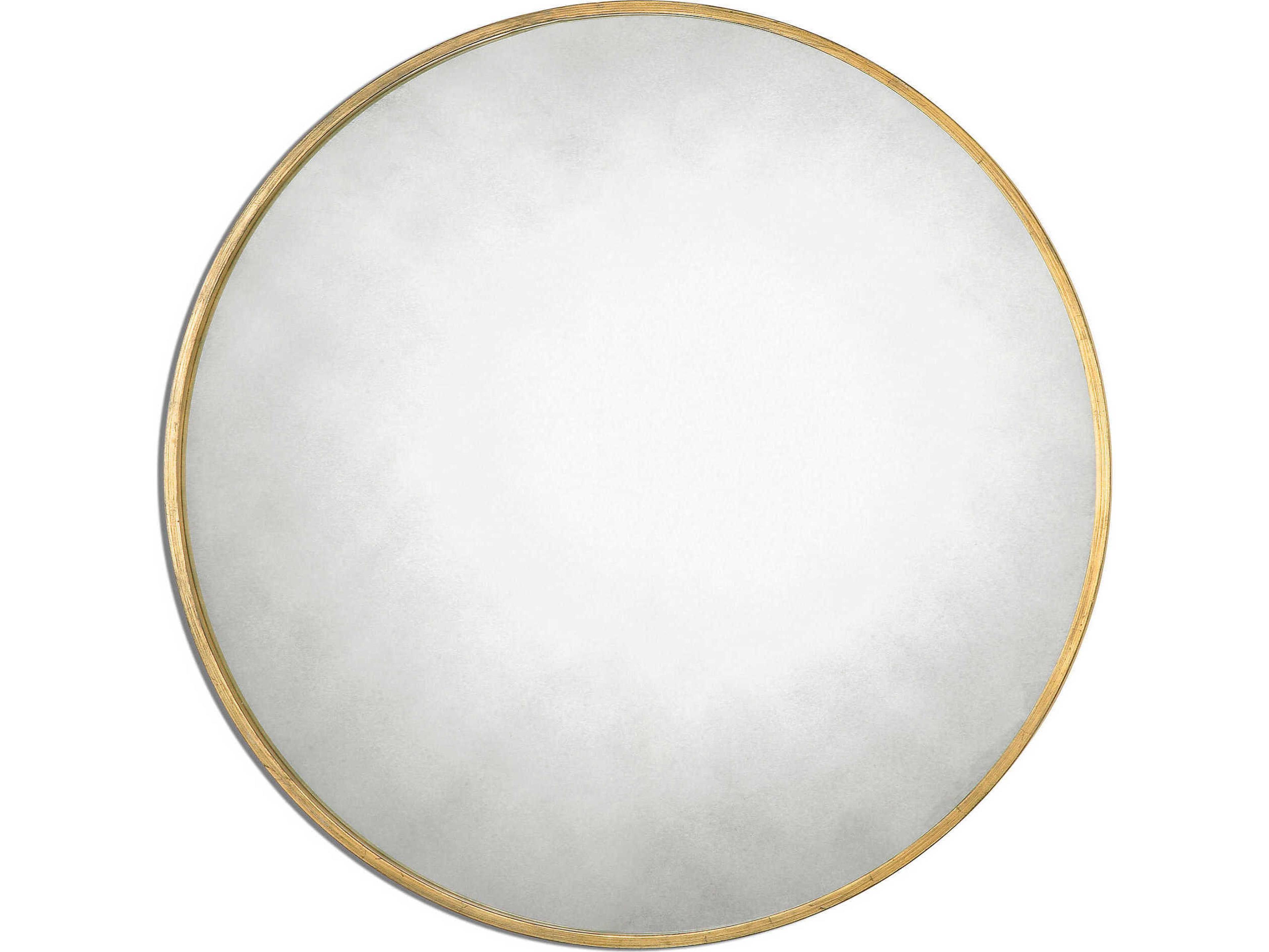 Junius Round Gold Wall Mirror