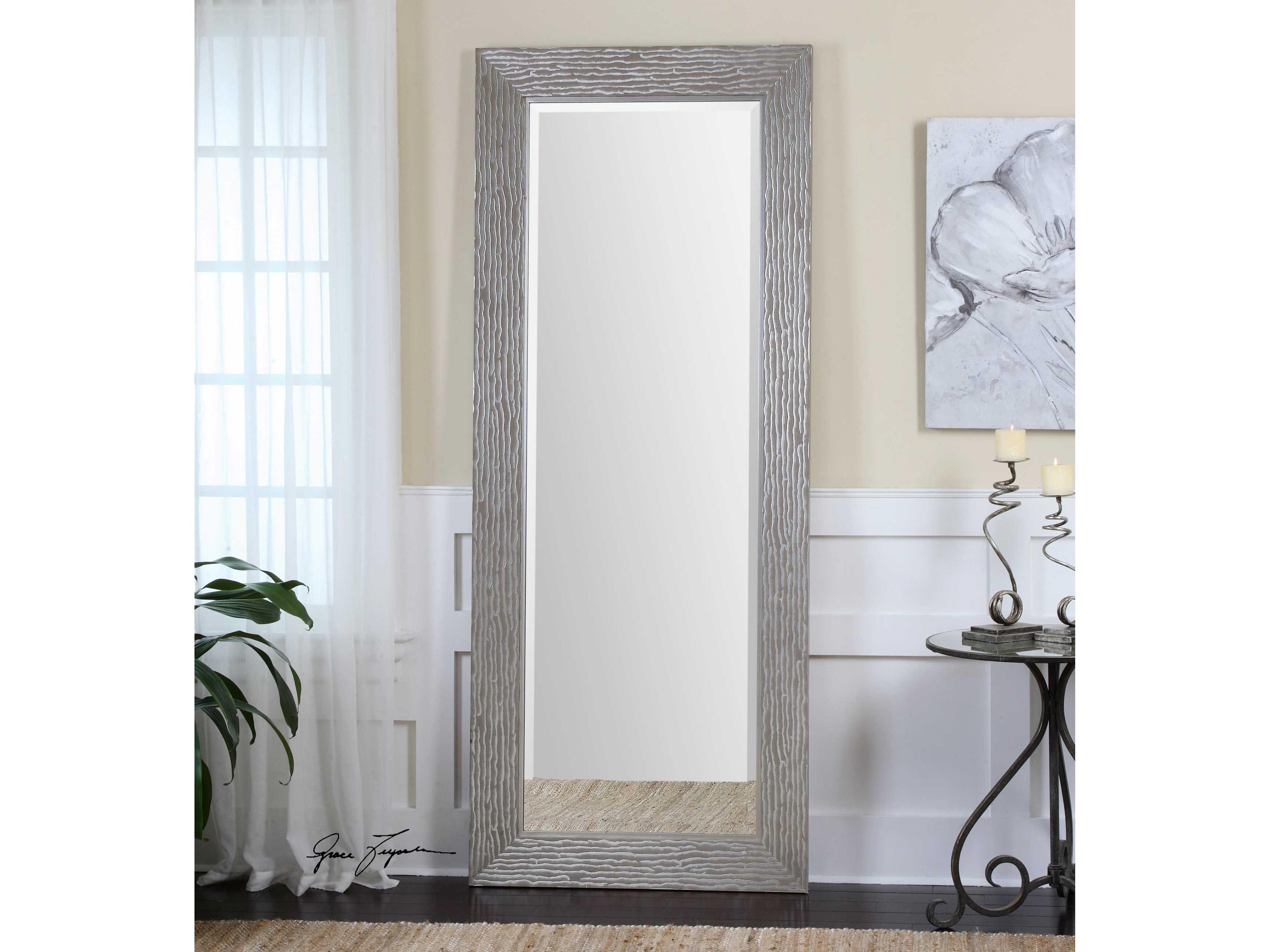 Uttermost Amadeus Large Silver Floor Mirror