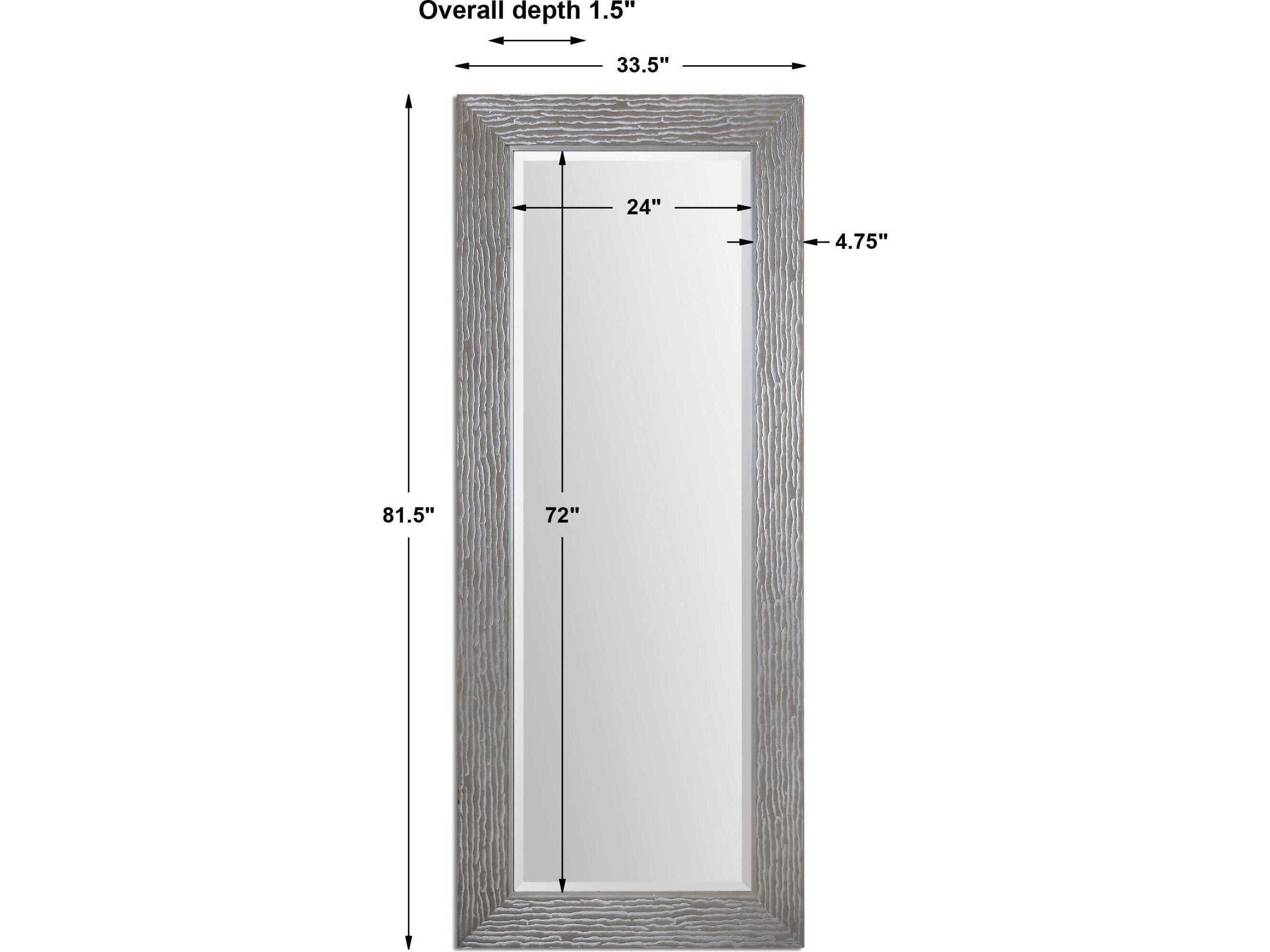 Uttermost Amadeus Large Silver Floor Mirror