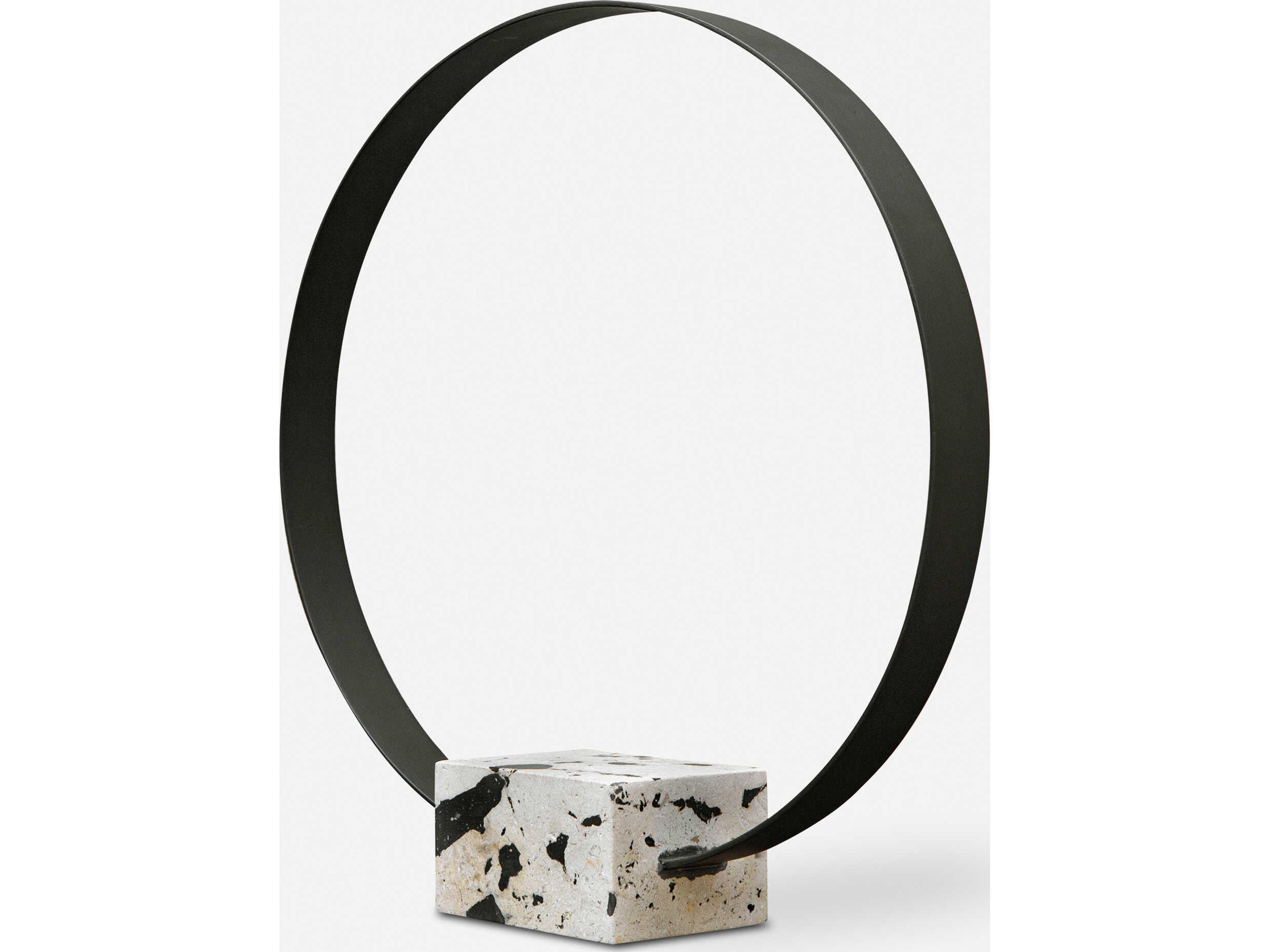 Uttermost Around Again Circular Brushed Satin Black Sculpture