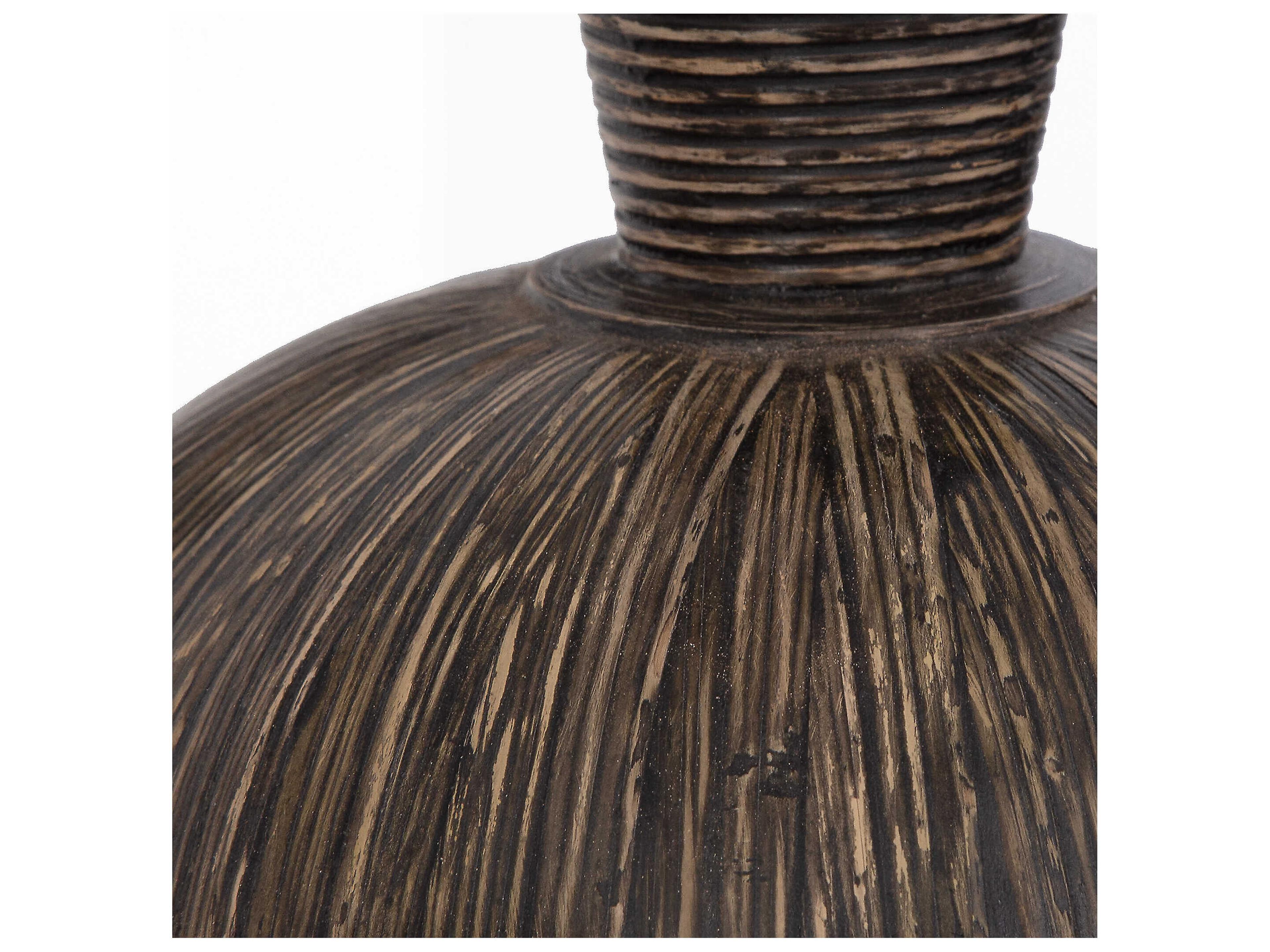 Uttermost Islander Black Washed Vase Set of 2