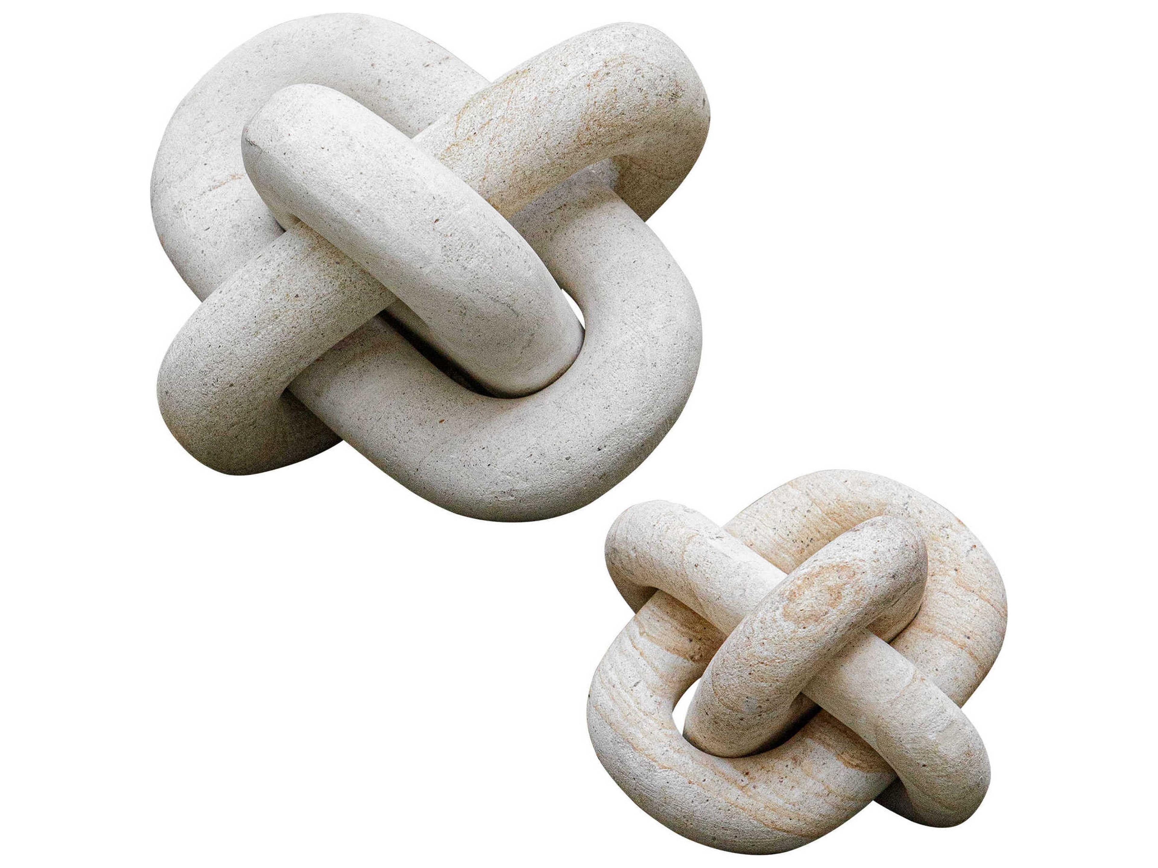 Uttermost Limestone Link Sculptures Set of 2