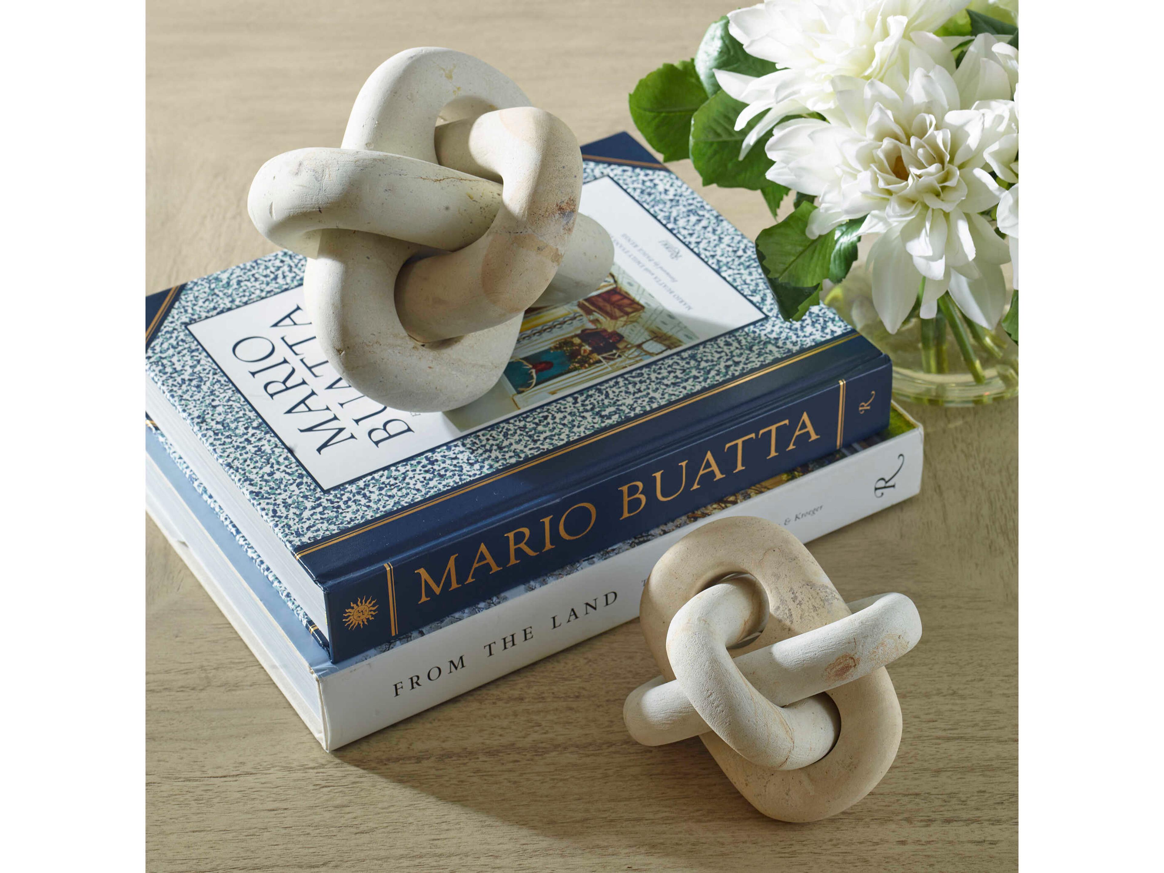 Uttermost Limestone Link Sculptures Set of 2
