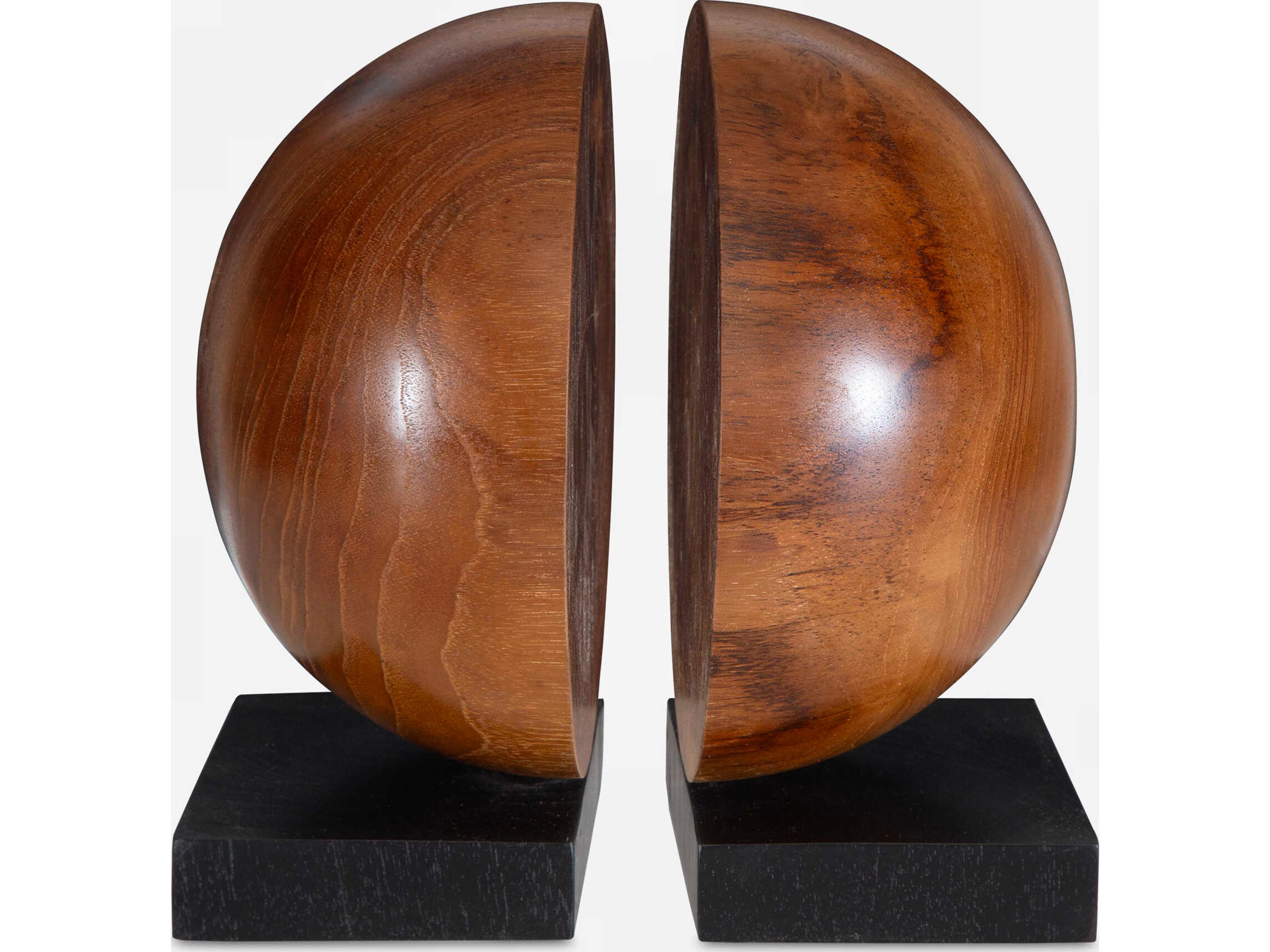 Teak And Noir Bookends Set of 2