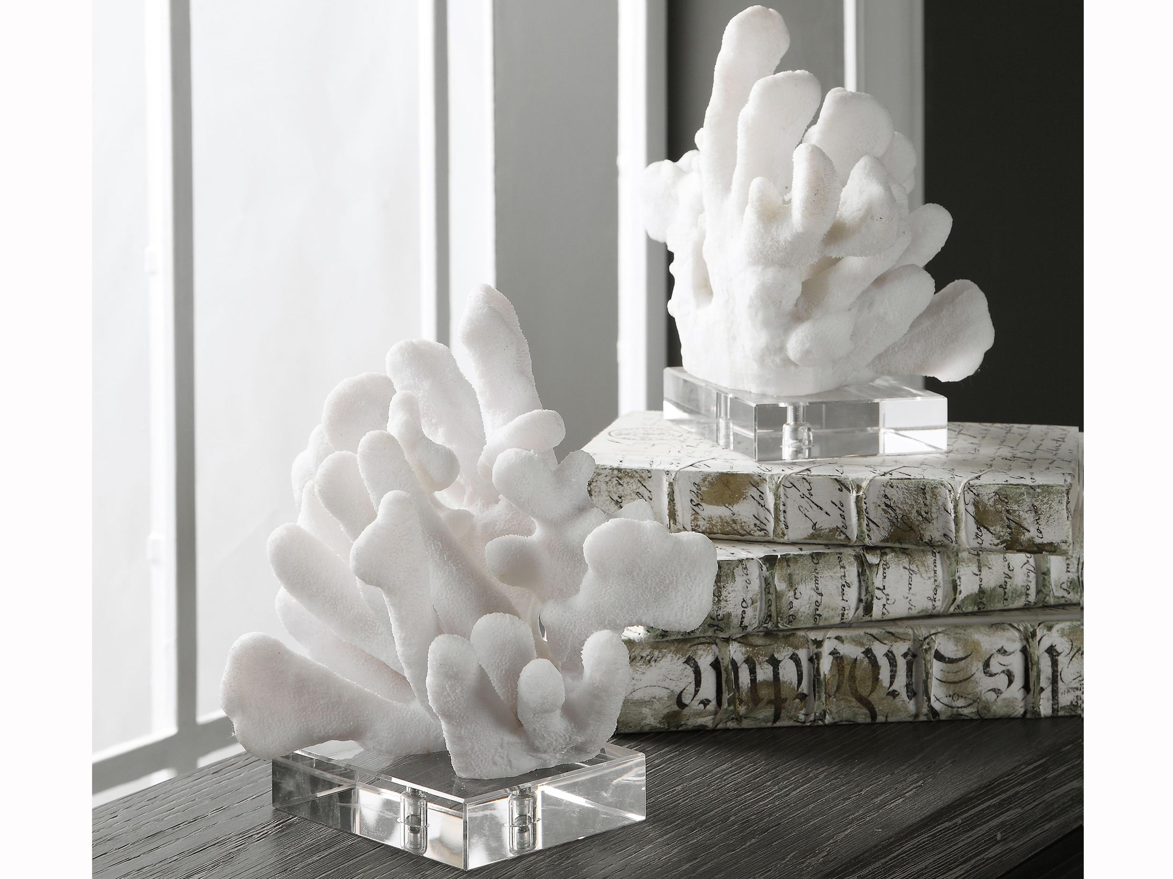 Uttermost Charbel Textured White Bookend