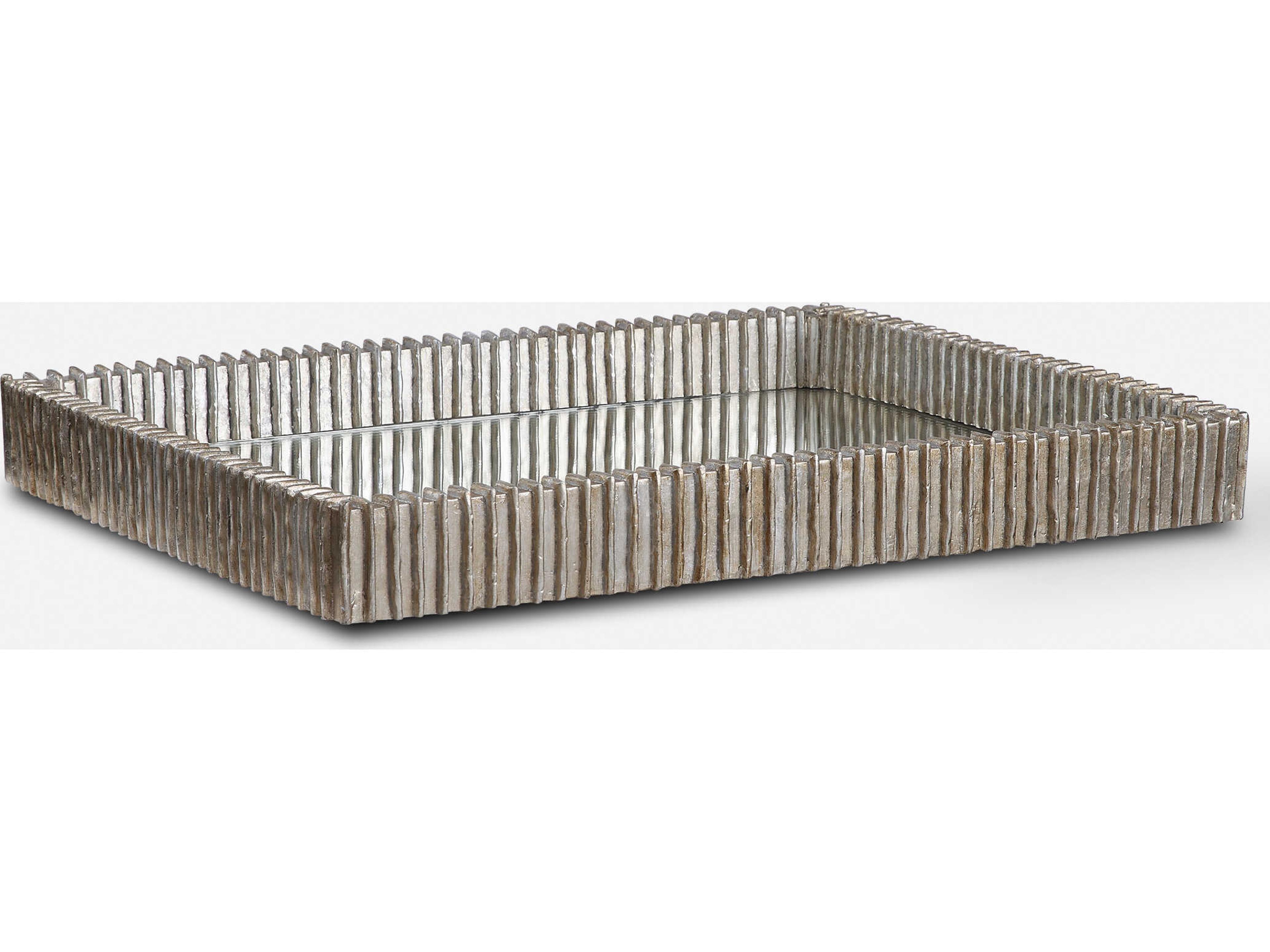 Uttermost Talmage Silver Leaf / Mirrored Tray