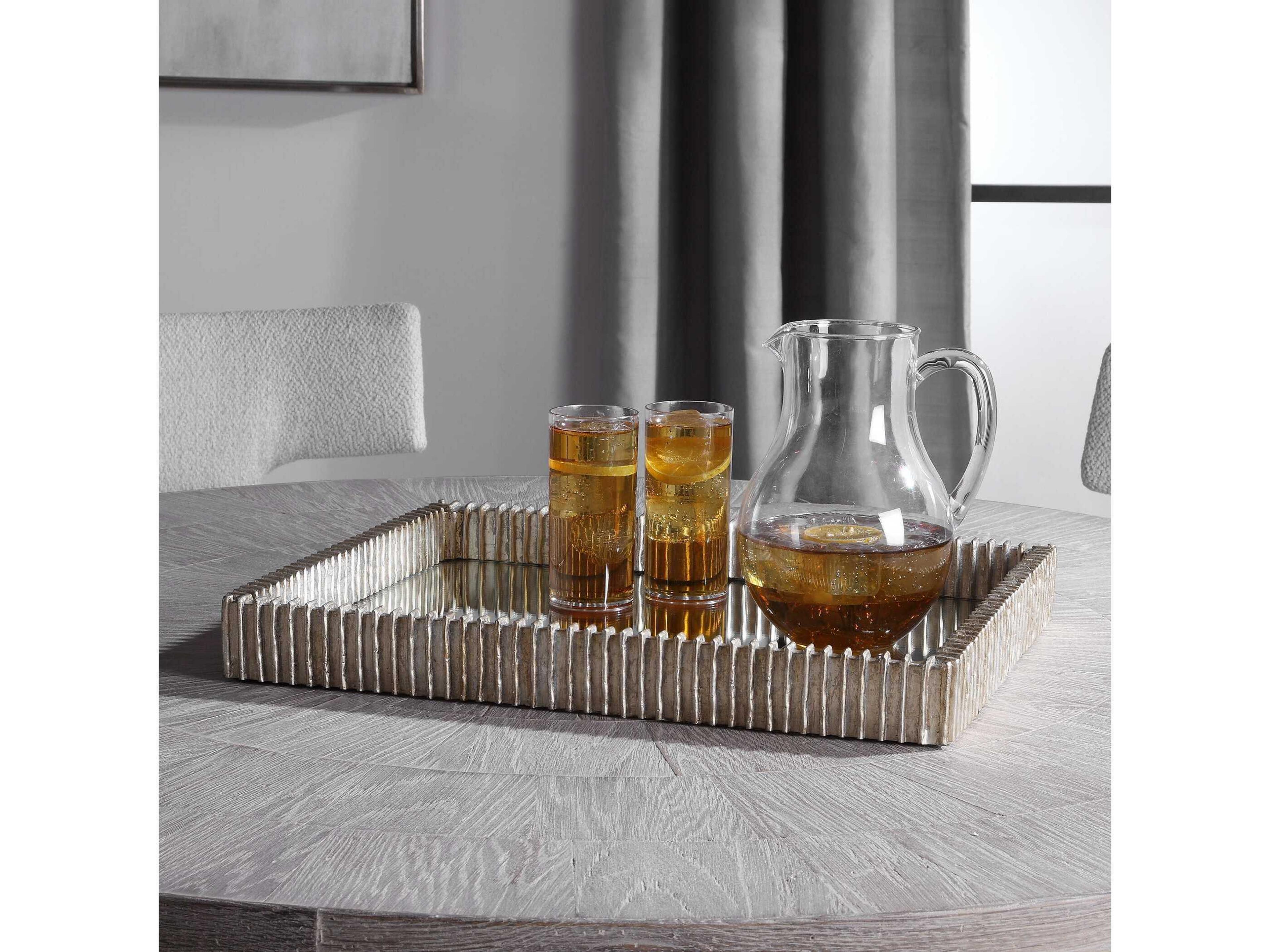 Uttermost Talmage Silver Leaf / Mirrored Tray