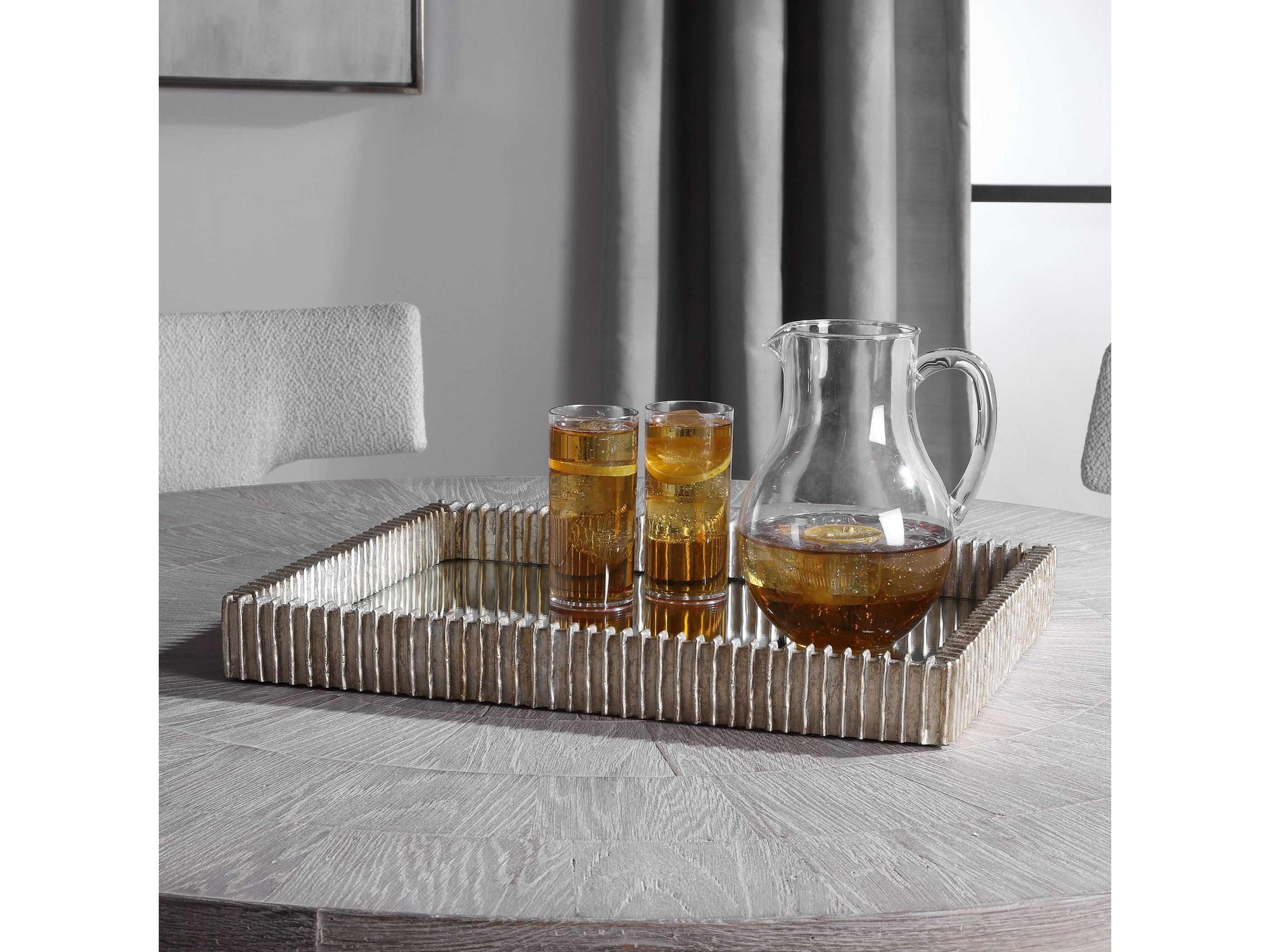 Uttermost Talmage Silver Leaf / Mirrored Tray