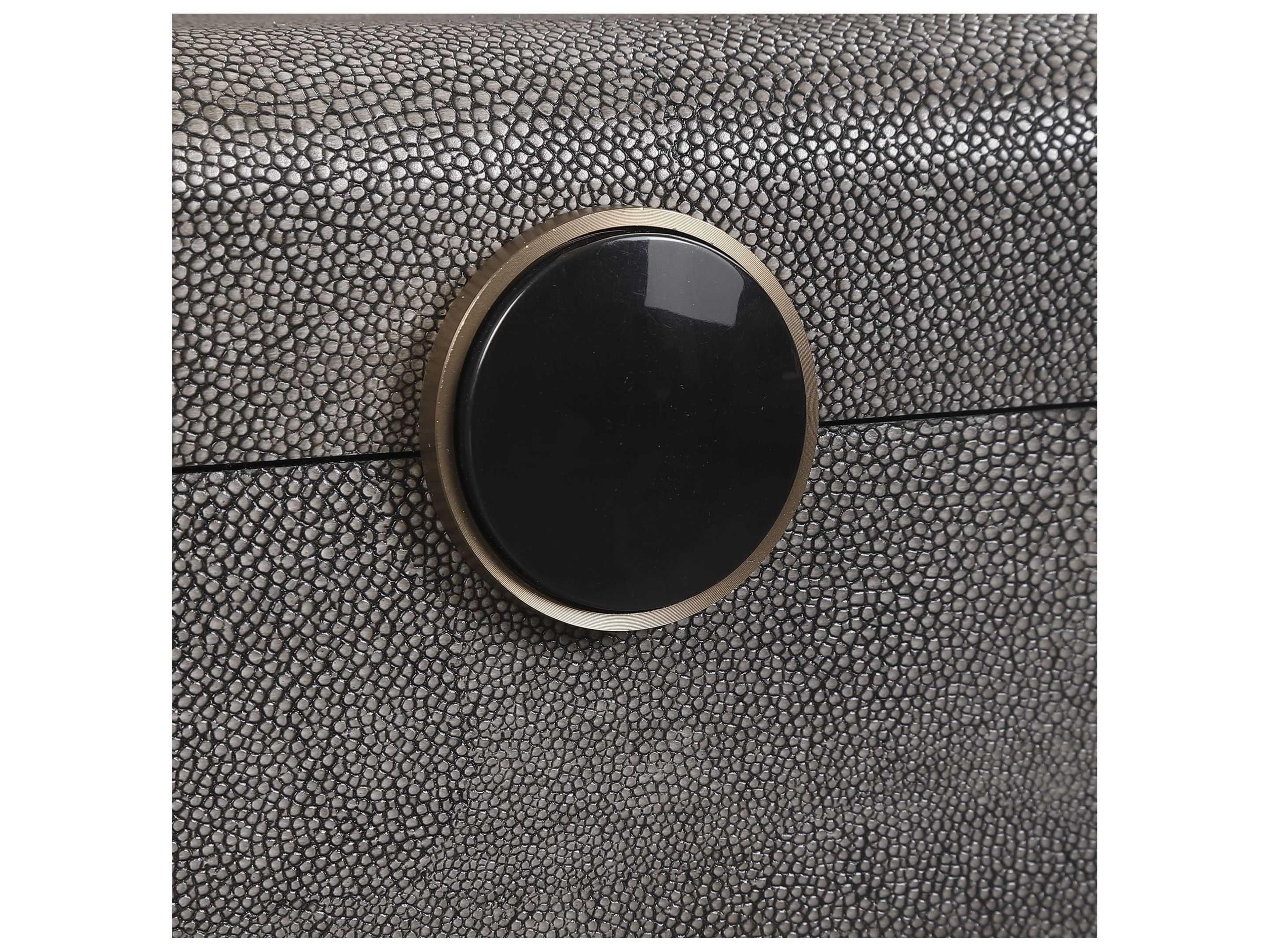 Uttermost Lalique Art Dec Smoke Gray Jewelry Box