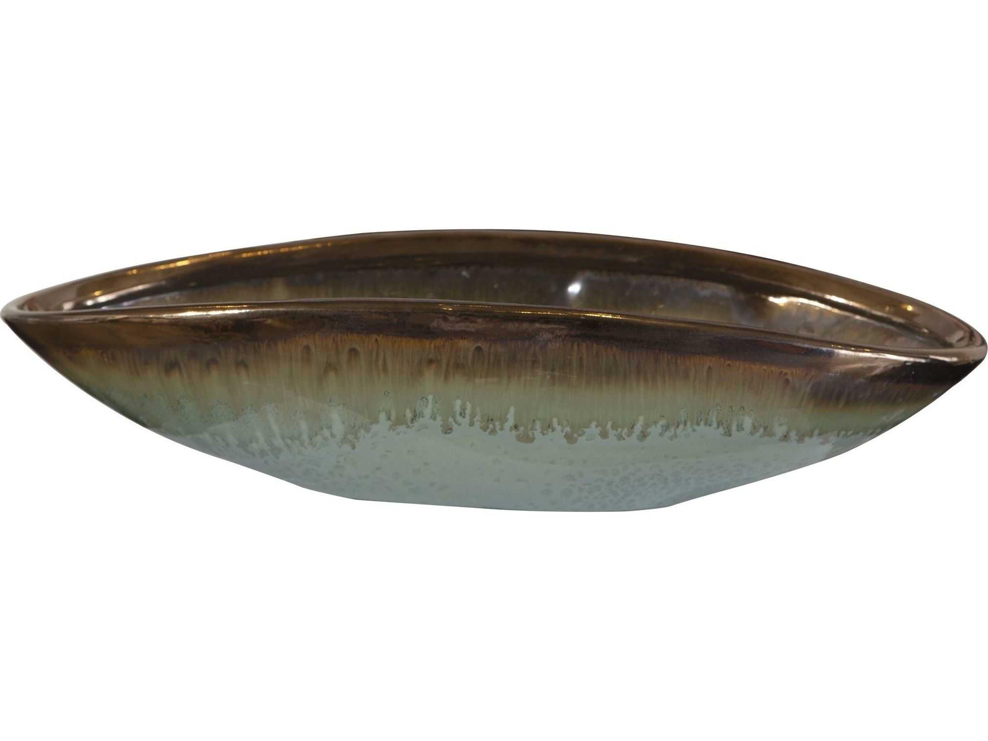 Uttermost Iroquois Green Glaze Bowl