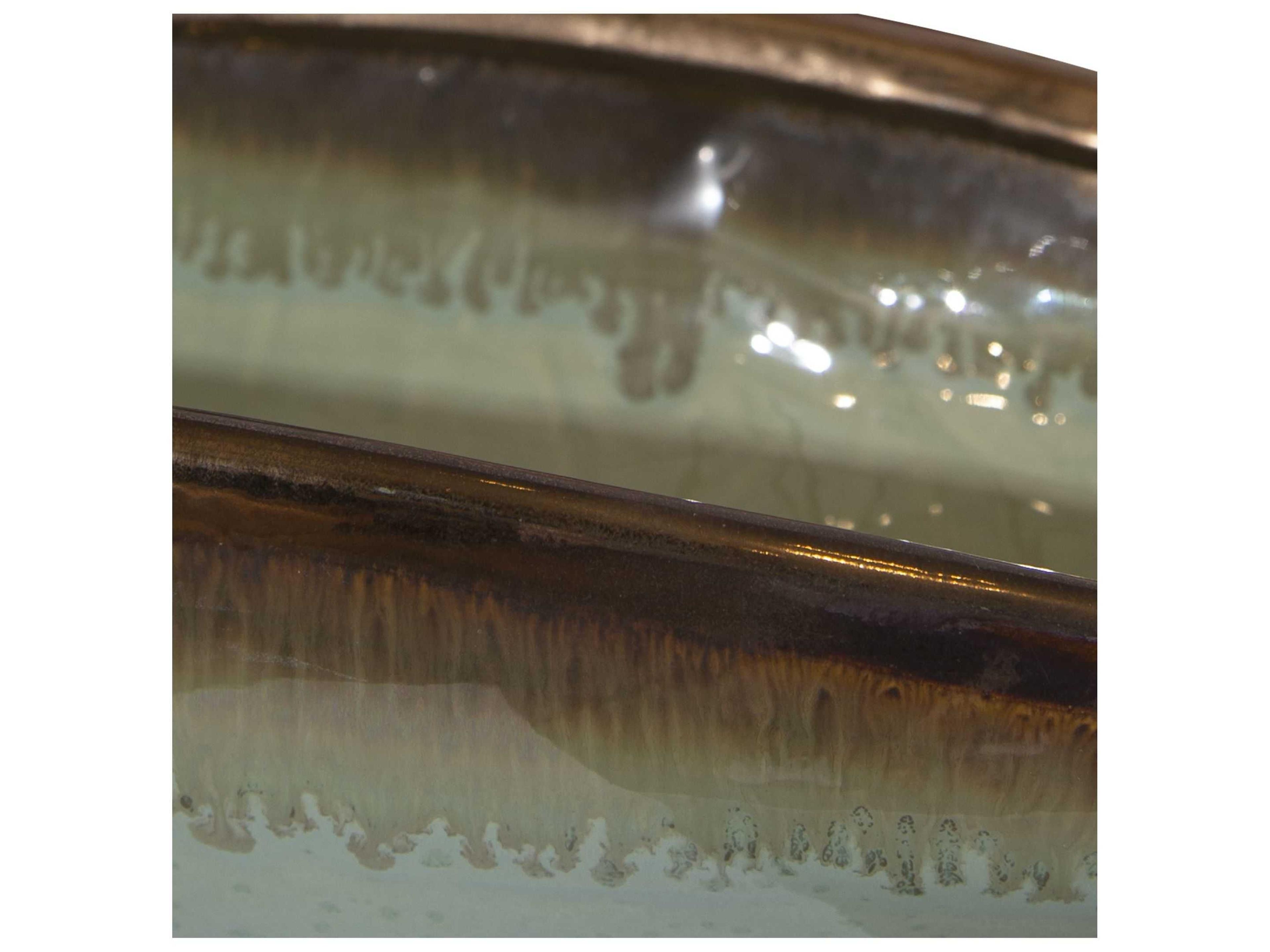 Uttermost Iroquois Green Glaze Bowl