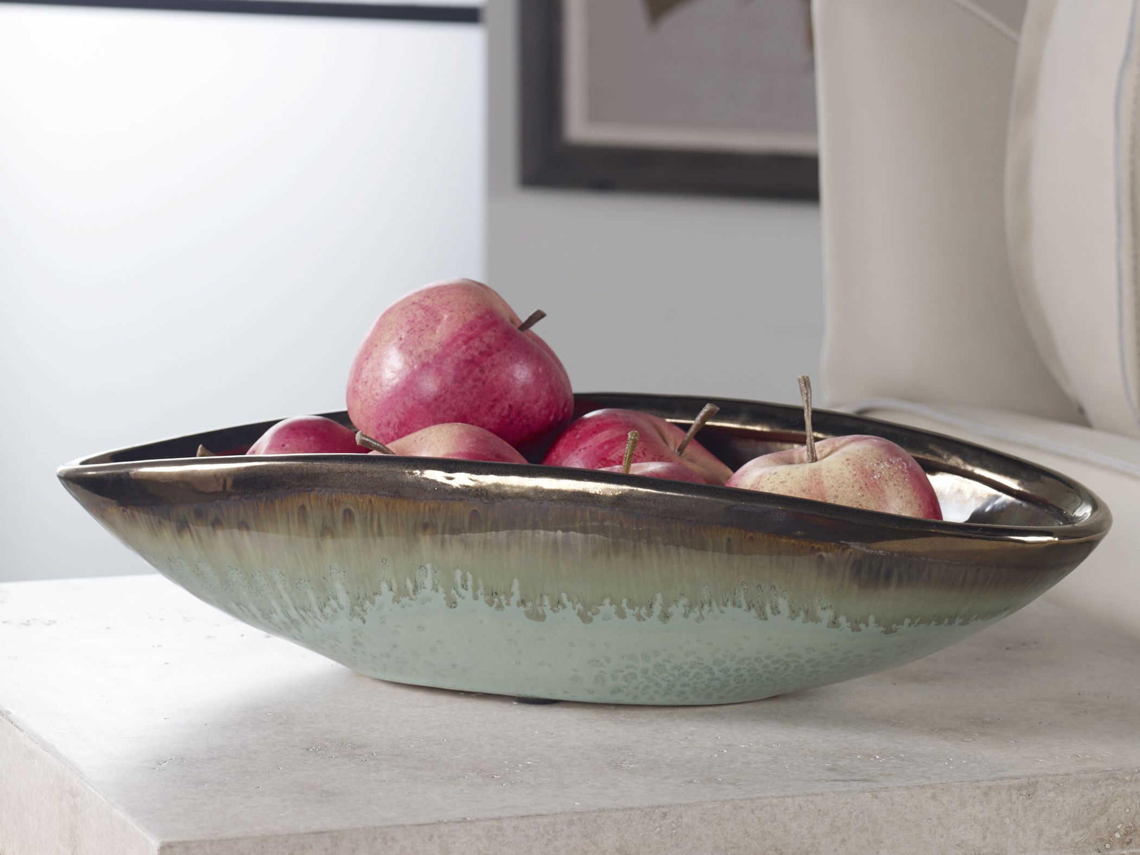 Uttermost Iroquois Green Glaze Bowl