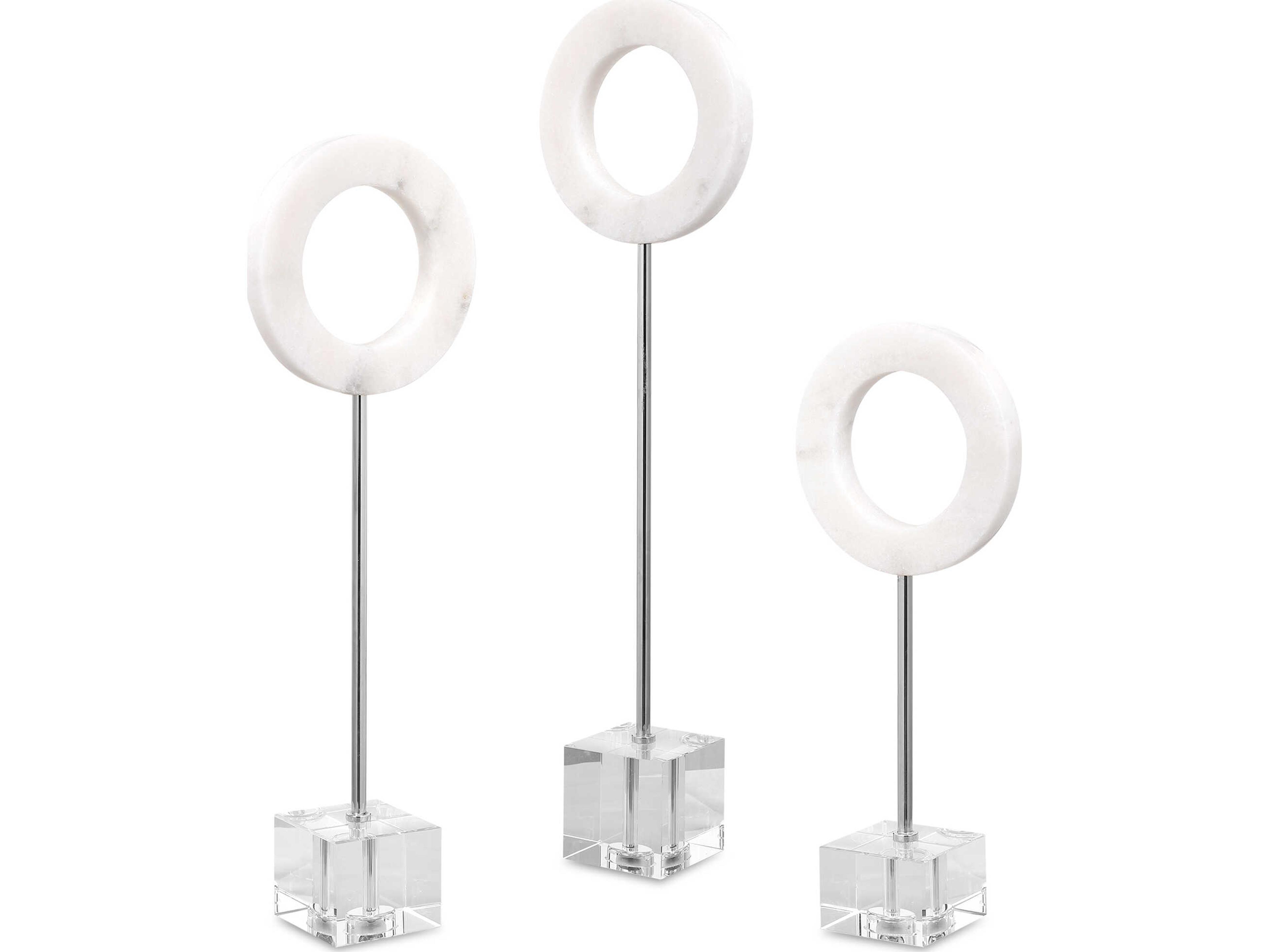 Uttermost Coin Toss Marble Rings Set of 3