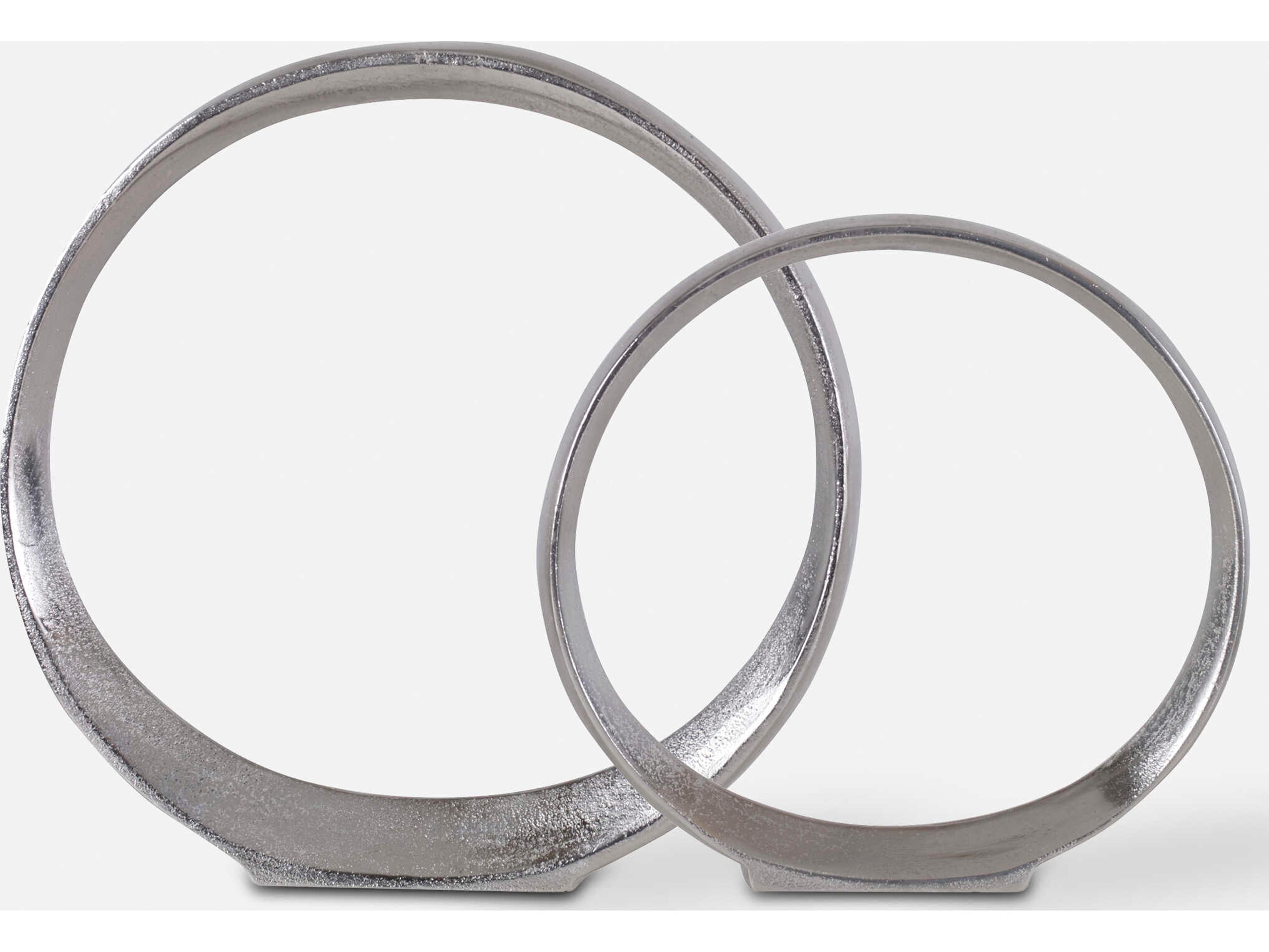 Uttermost Orbits Nickel Sculpture Set of 2