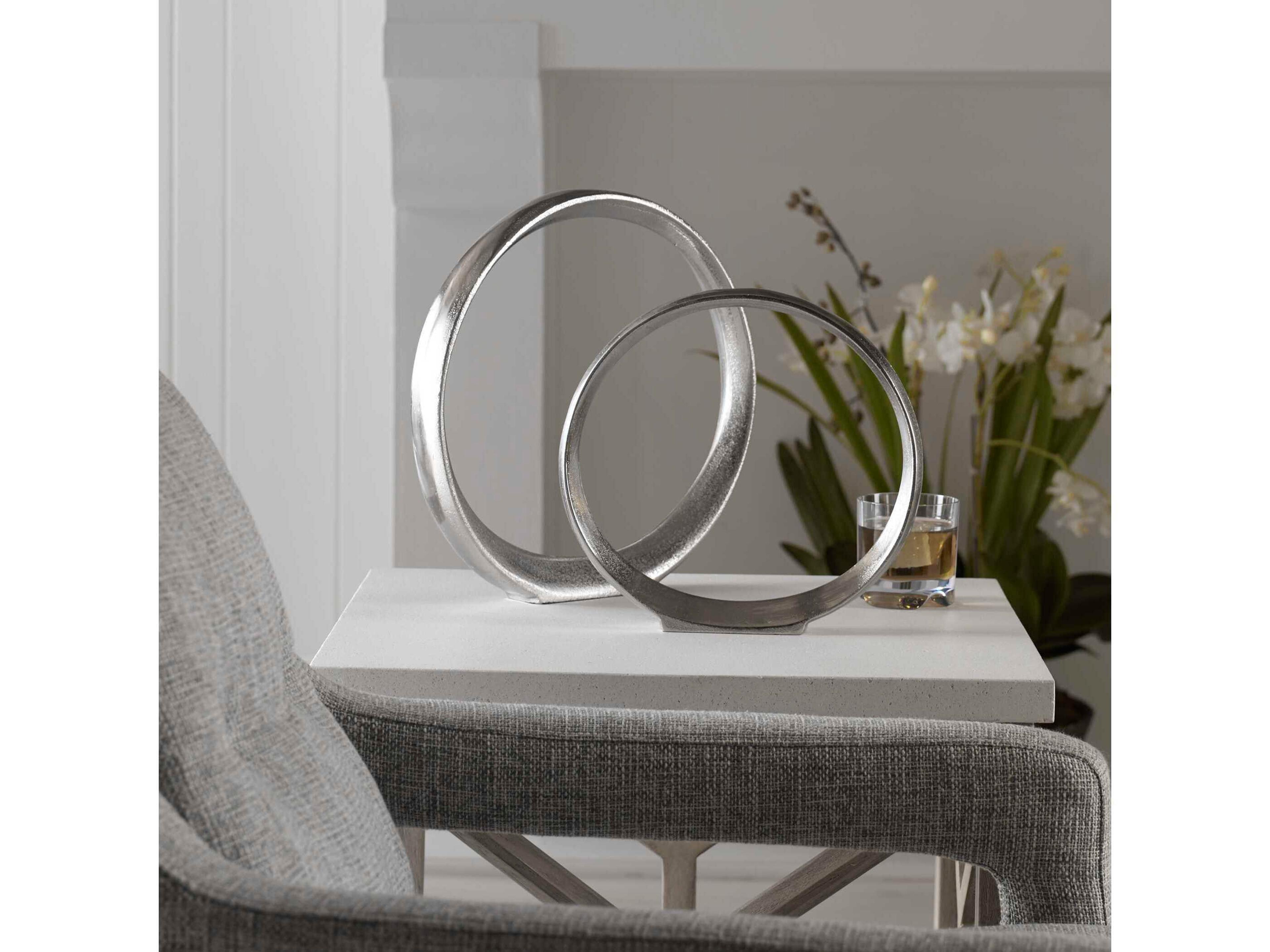 Uttermost Orbits Nickel Sculpture Set of 2