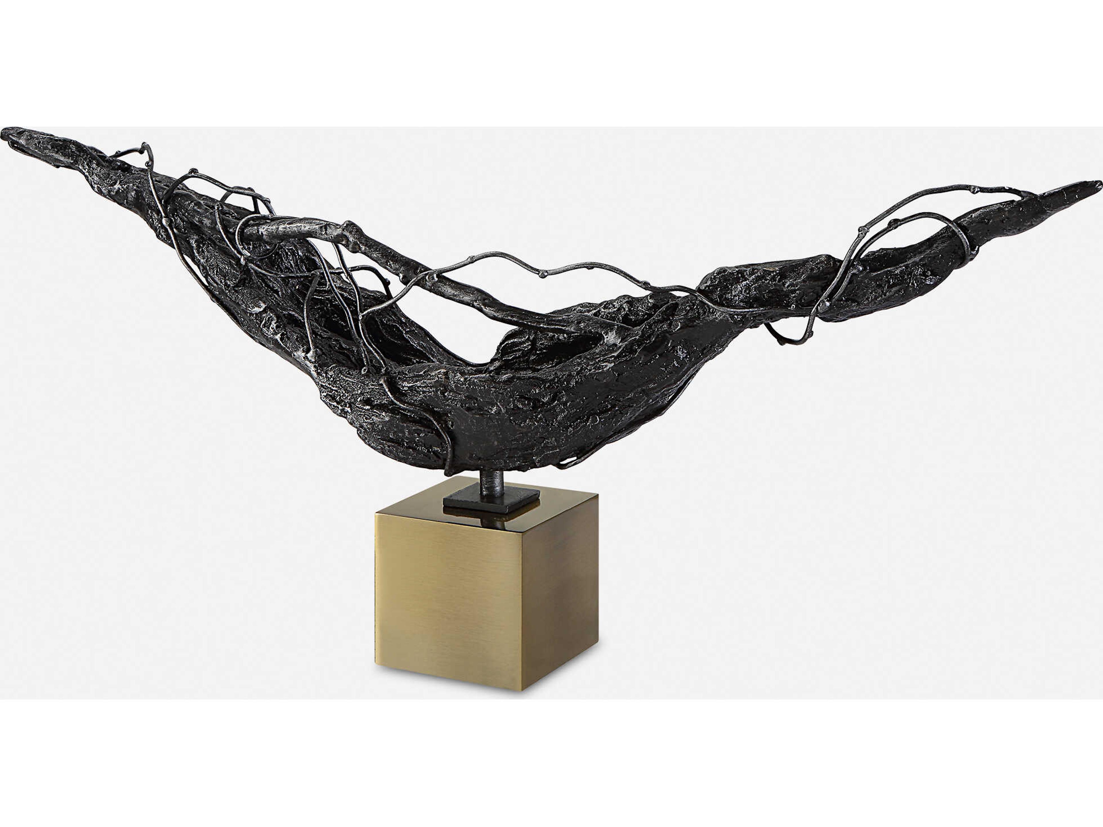 Uttermost Tranquility Abstract Rustic Dark Bronze / Antique Brass Sculpture