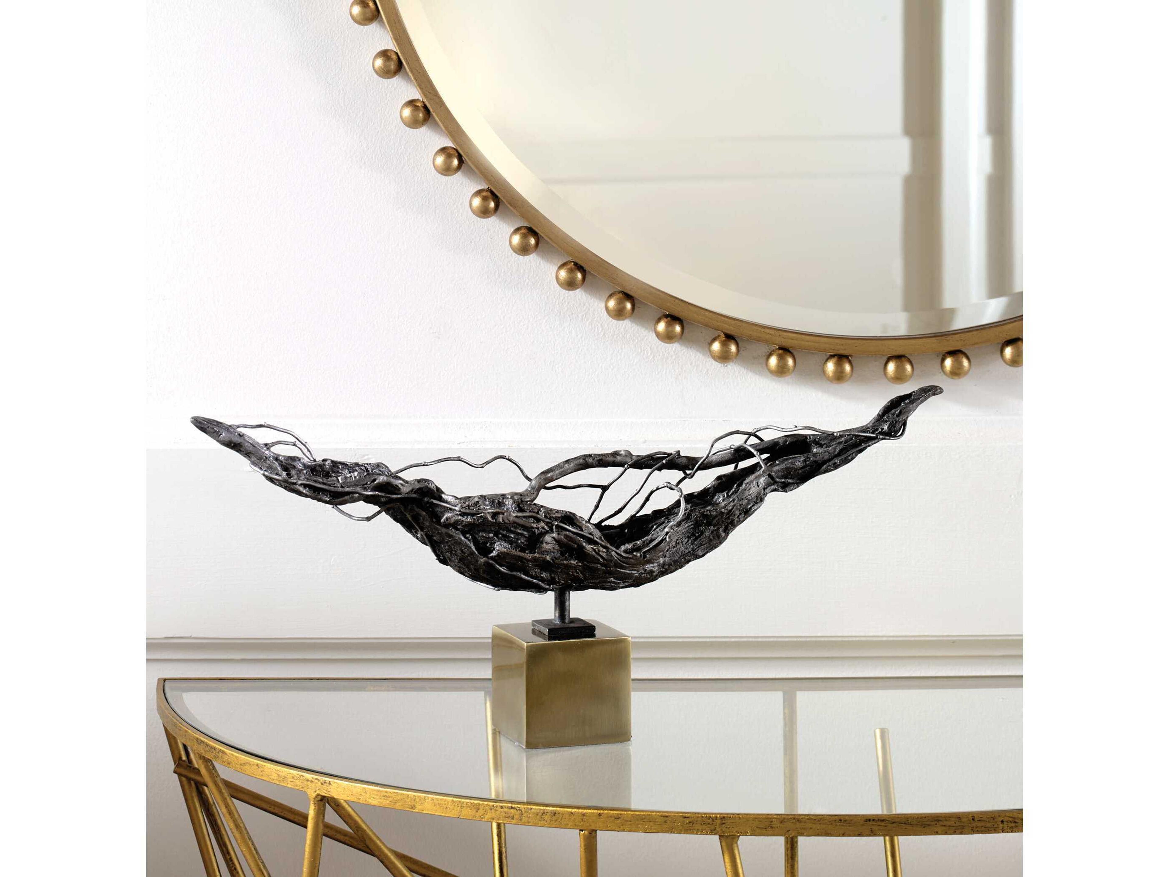 Uttermost Tranquility Abstract Rustic Dark Bronze / Antique Brass Sculpture