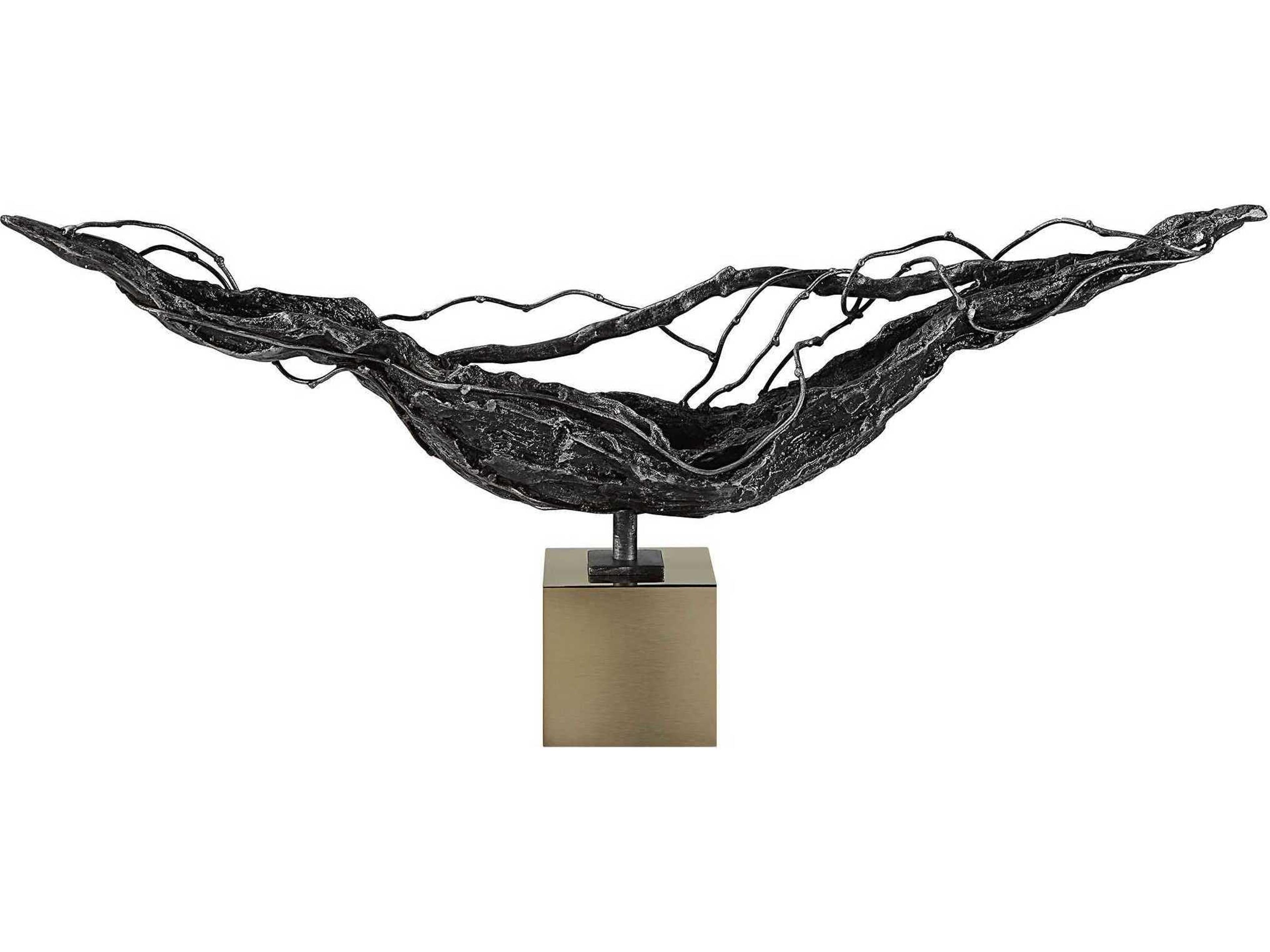 Uttermost Tranquility Abstract Rustic Dark Bronze / Antique Brass Sculpture