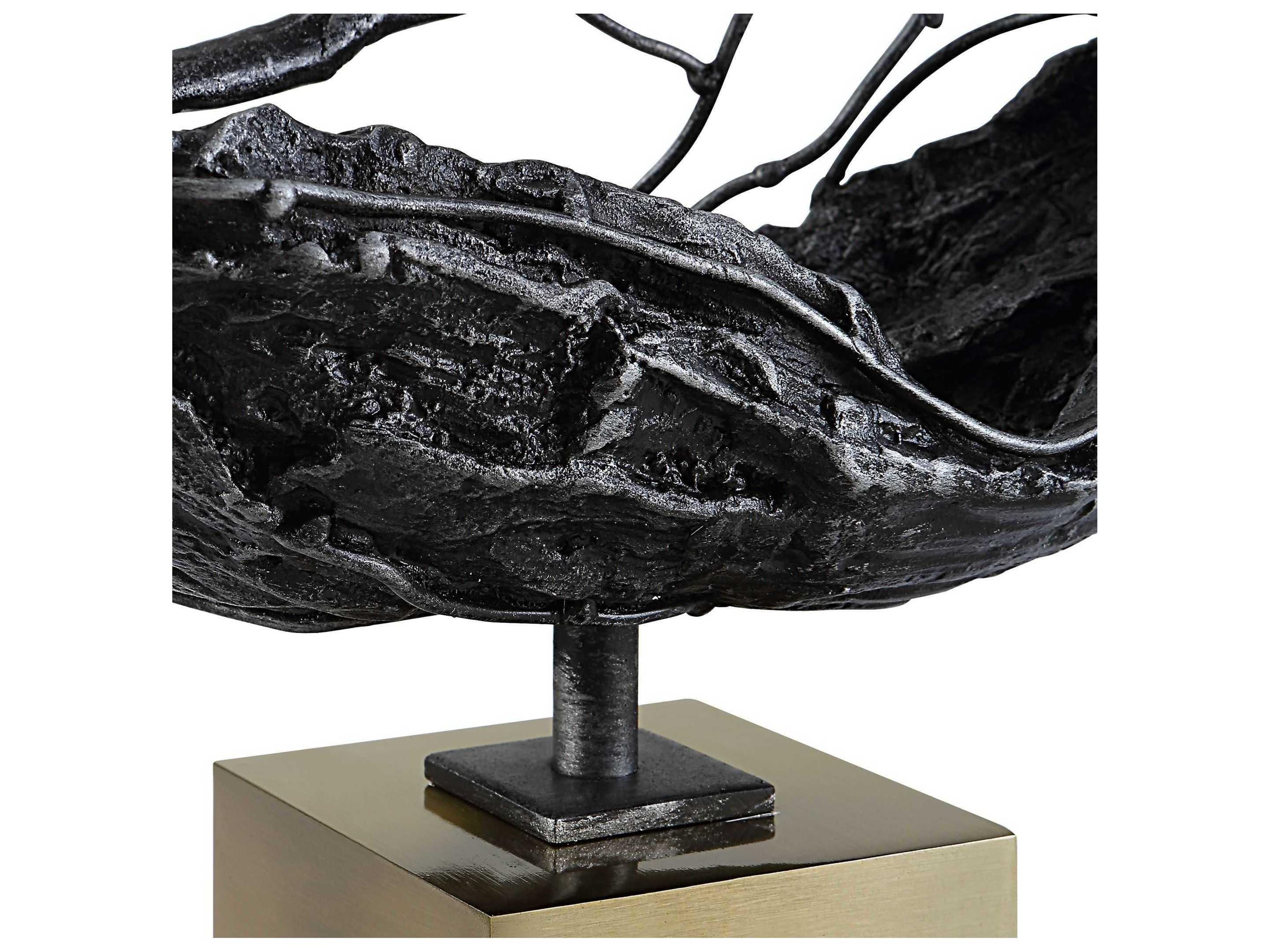 Uttermost Tranquility Abstract Rustic Dark Bronze / Antique Brass Sculpture