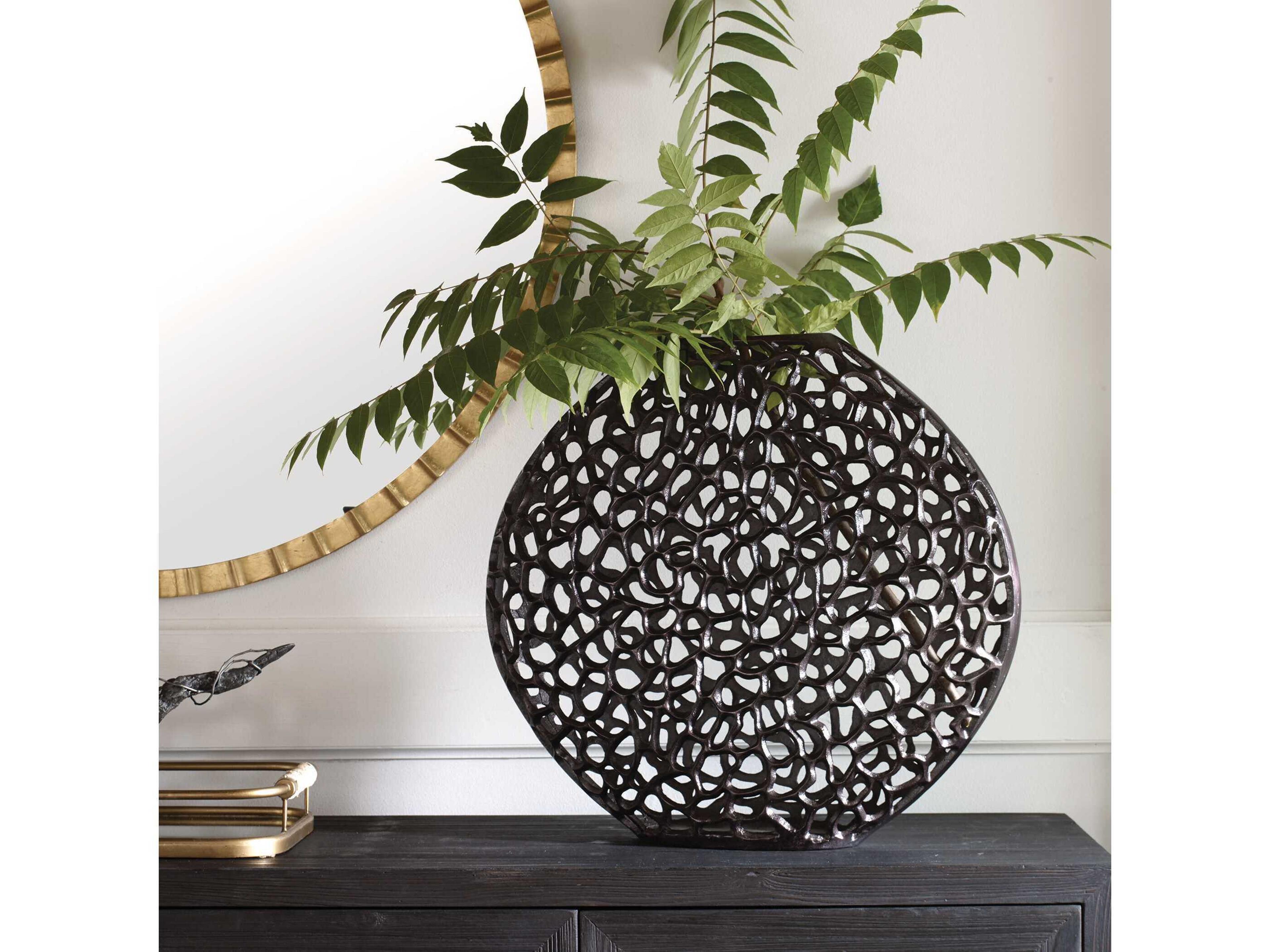 Uttermost Web Dark Bronze Vase