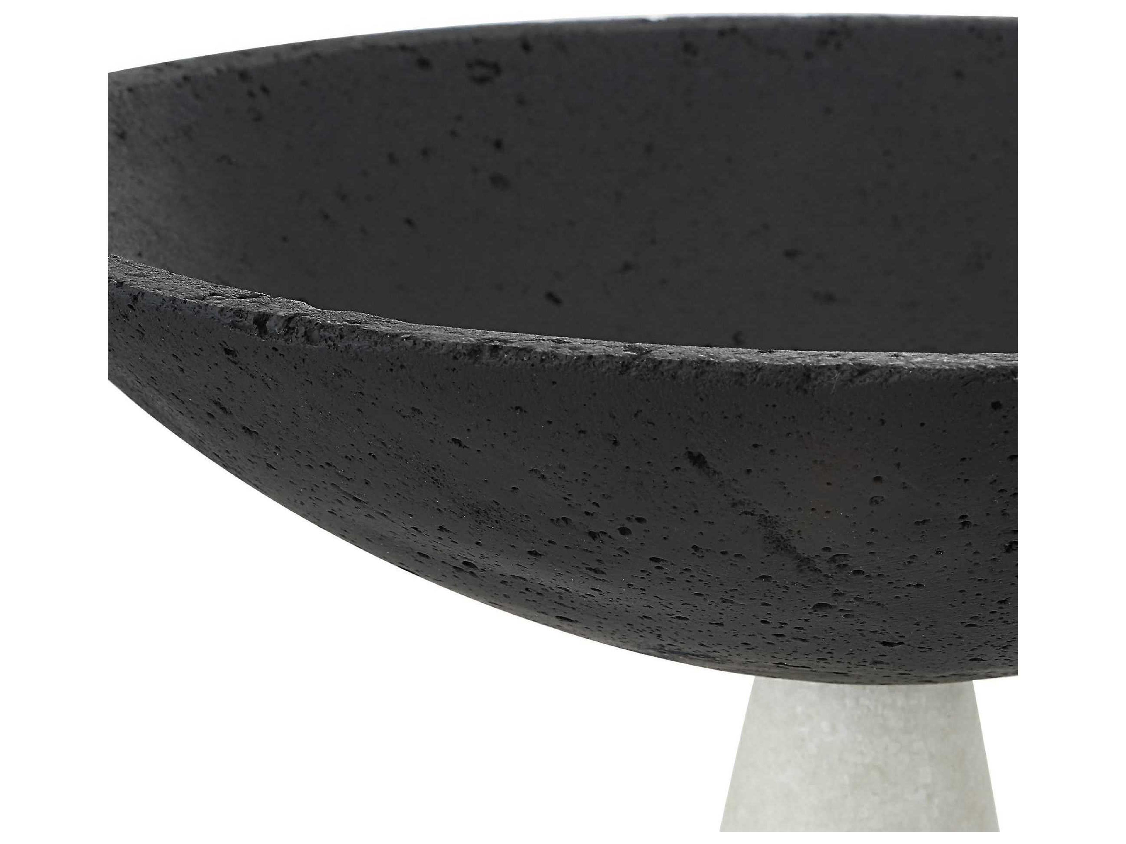 Uttermost Antithesis Marble Black / White Decorative Bowls Set of 2