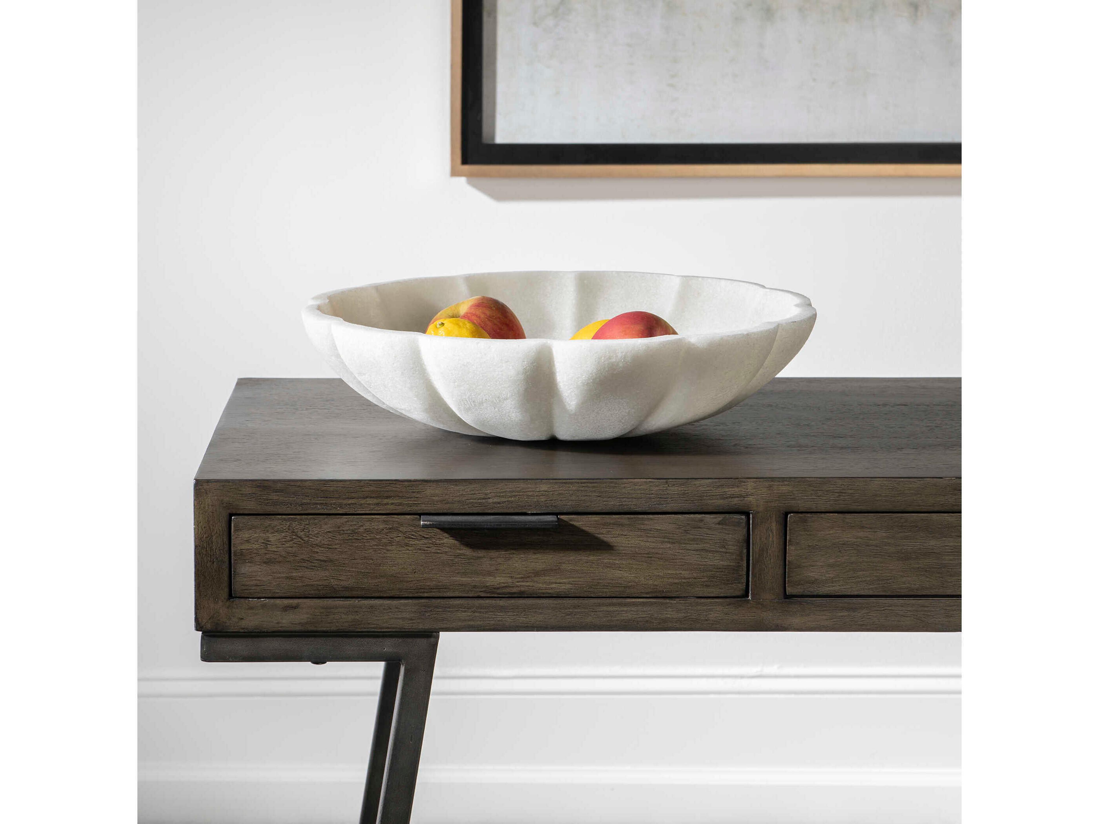 Uttermost Petal Ivory Ricestone Decorative Bowl