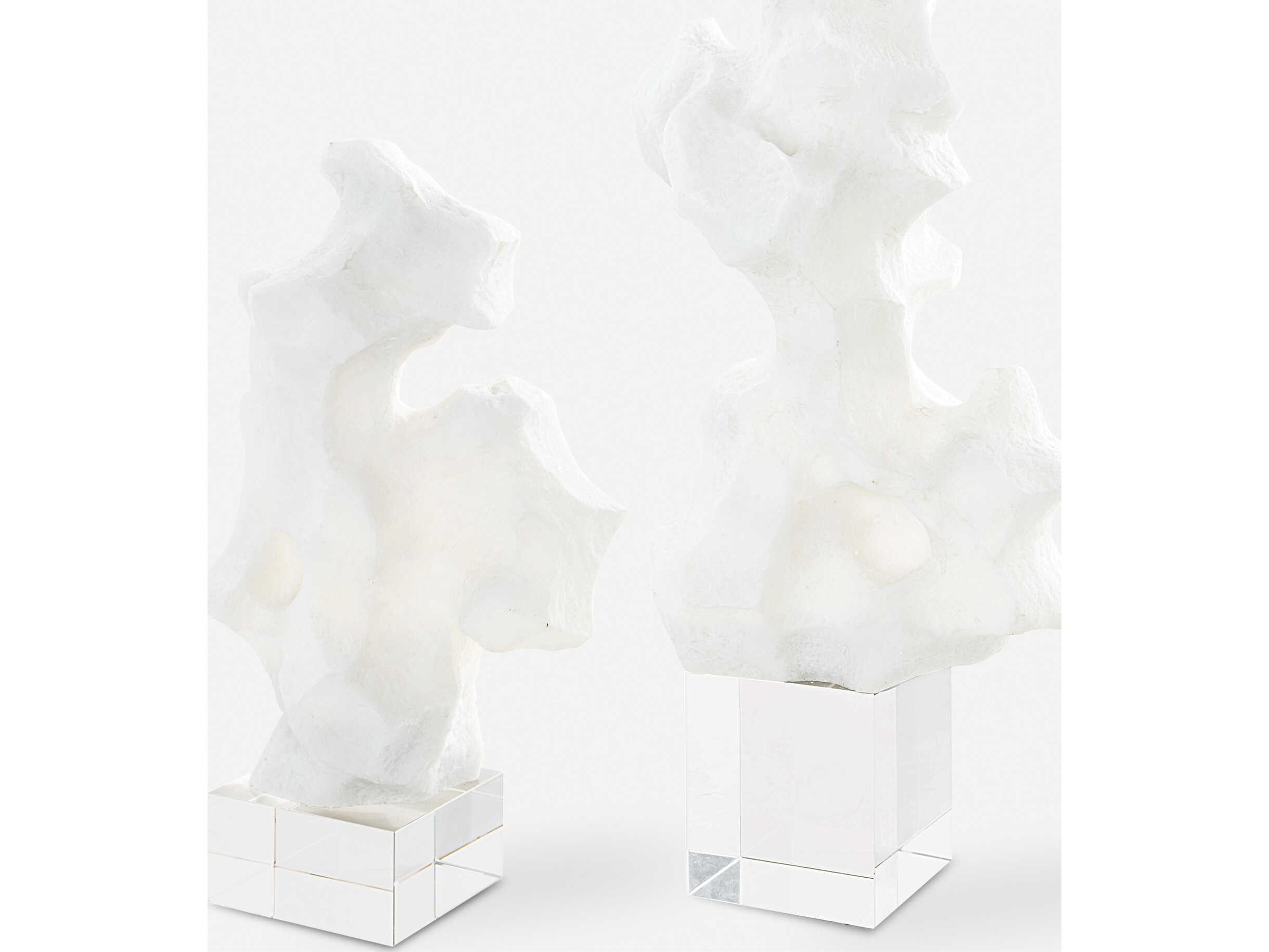 Uttermost White Remnant Sculptures Set of 2