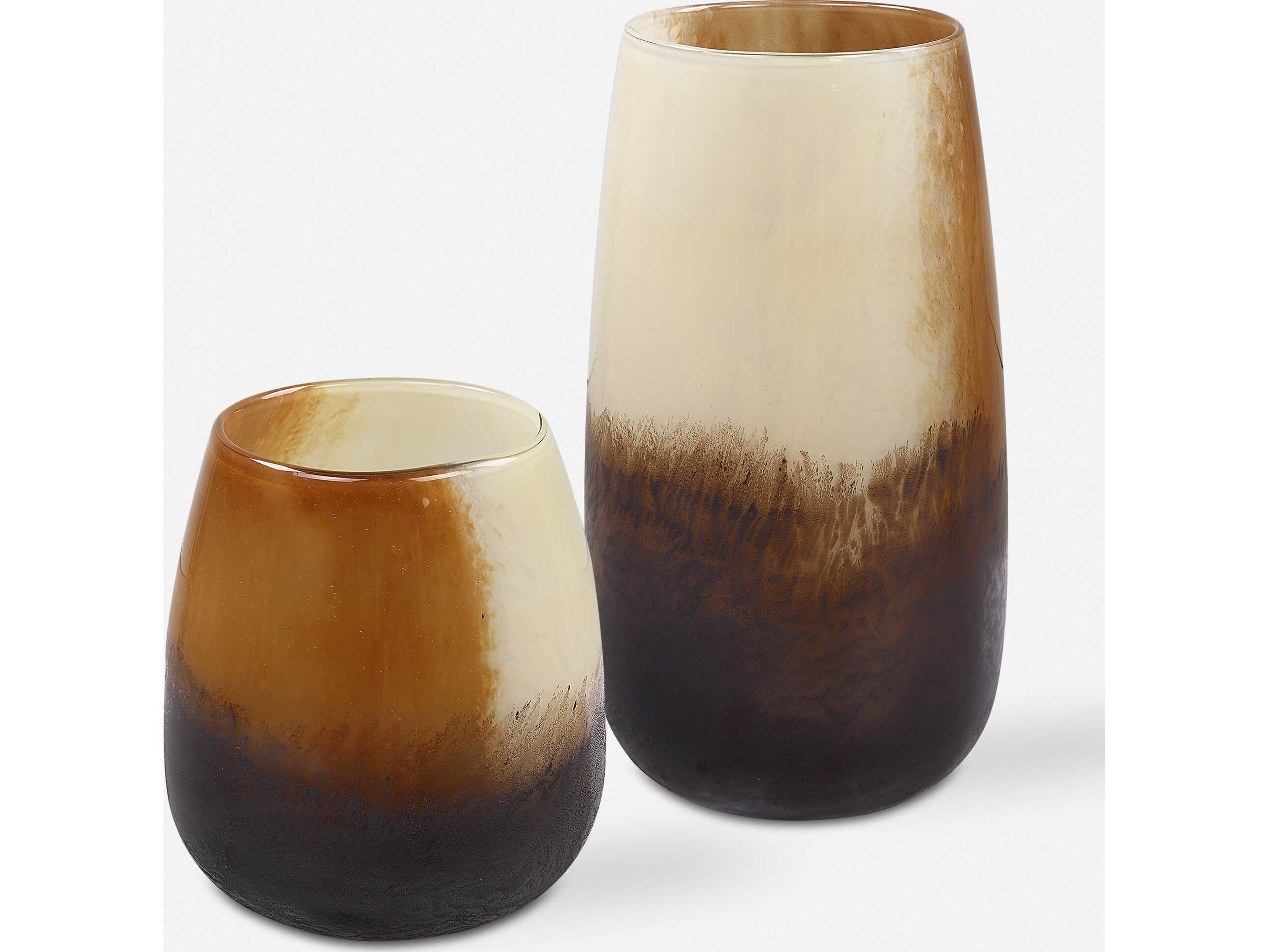 Uttermost Desert Wind Light Sand / Rust Dark Bronze Vase Set of 2