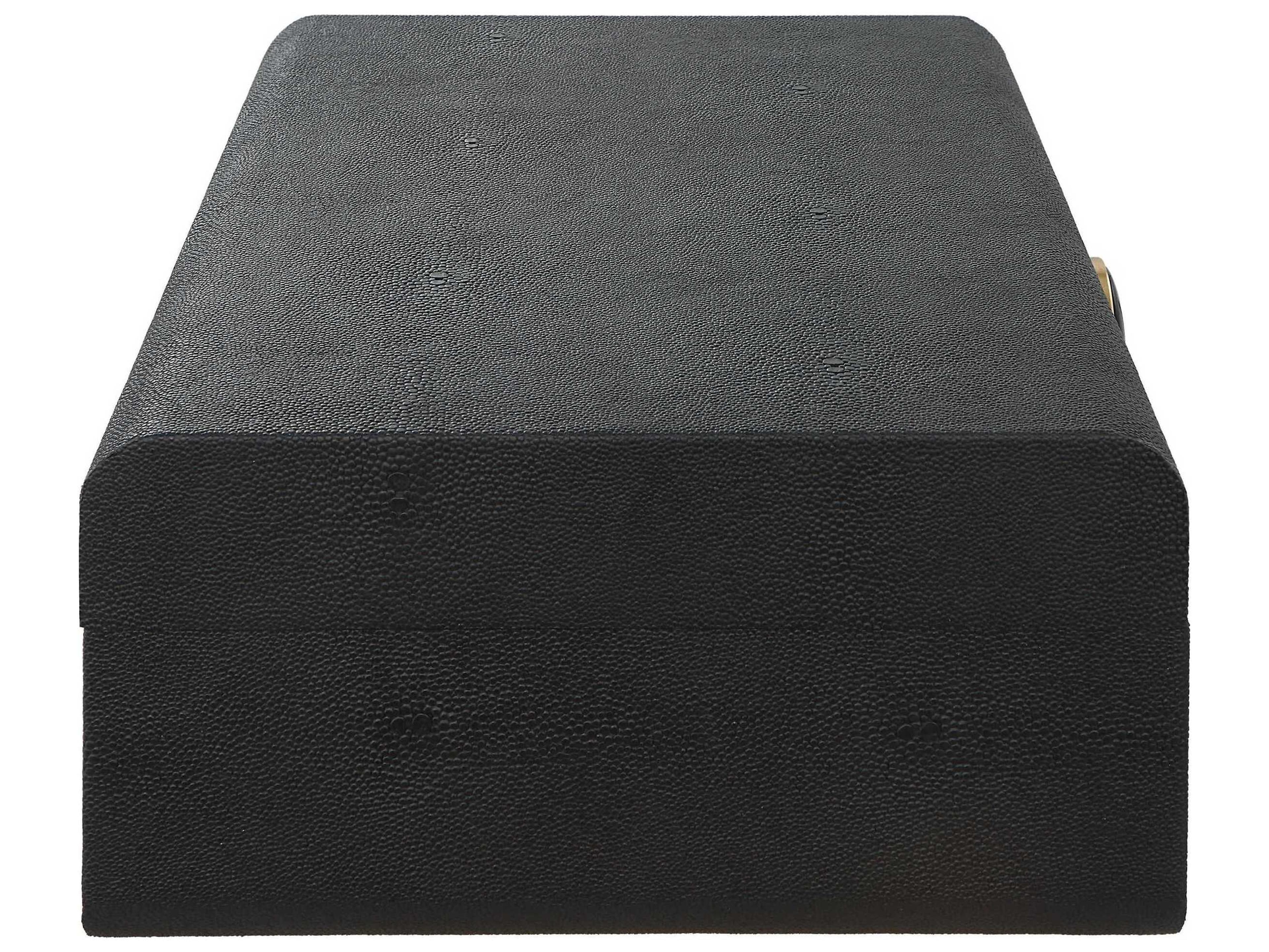 Uttermost Lalique Matte Black Jewelry Box