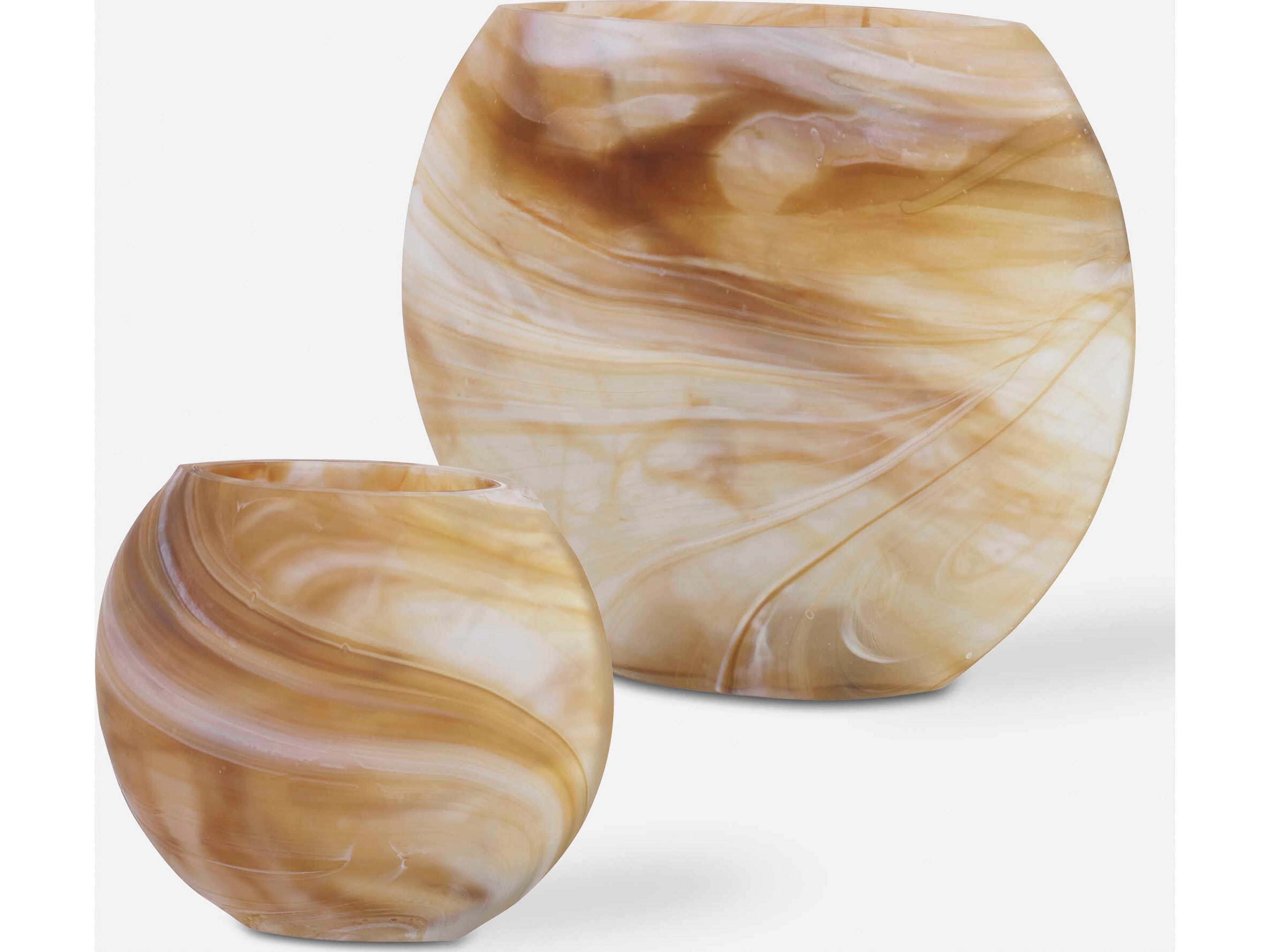 Uttermost Fusion Swirled Caramel / Ivory Vase