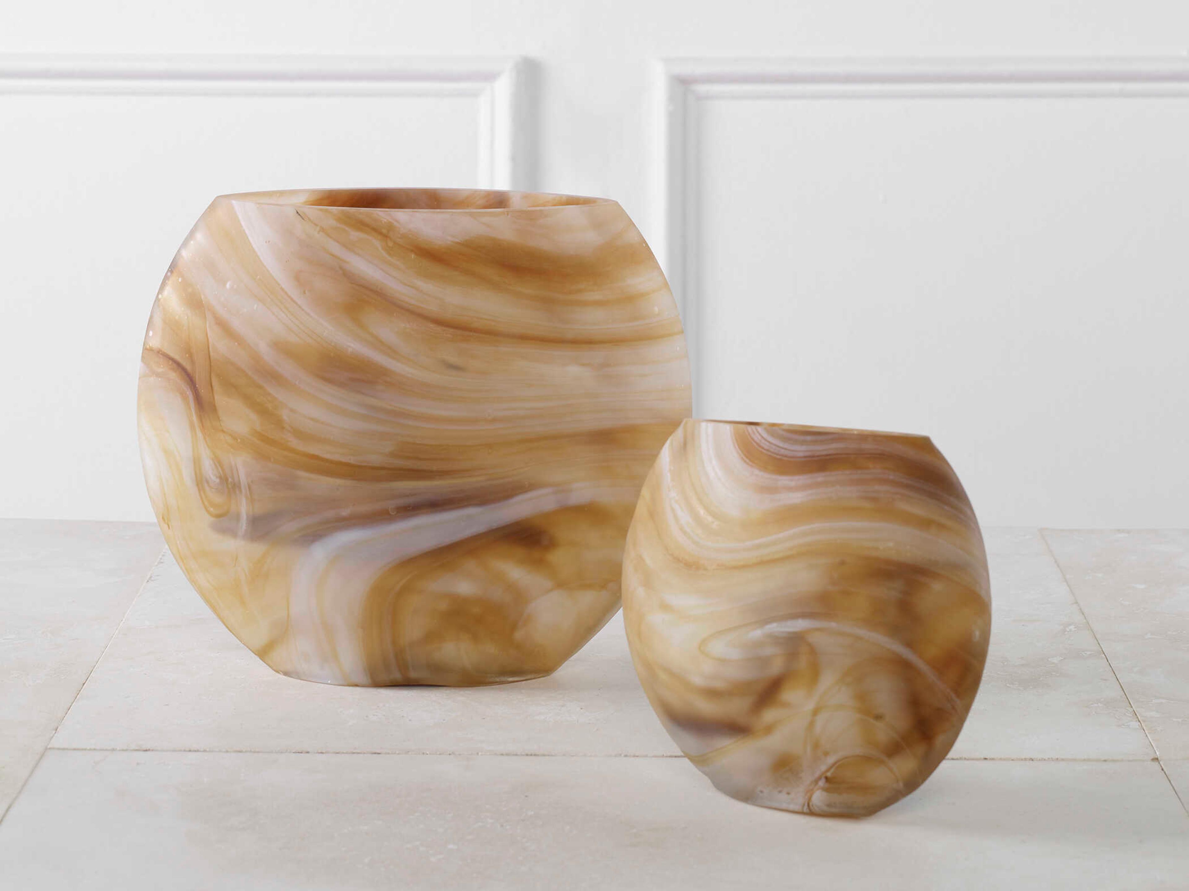 Uttermost Fusion Swirled Caramel / Ivory Vase