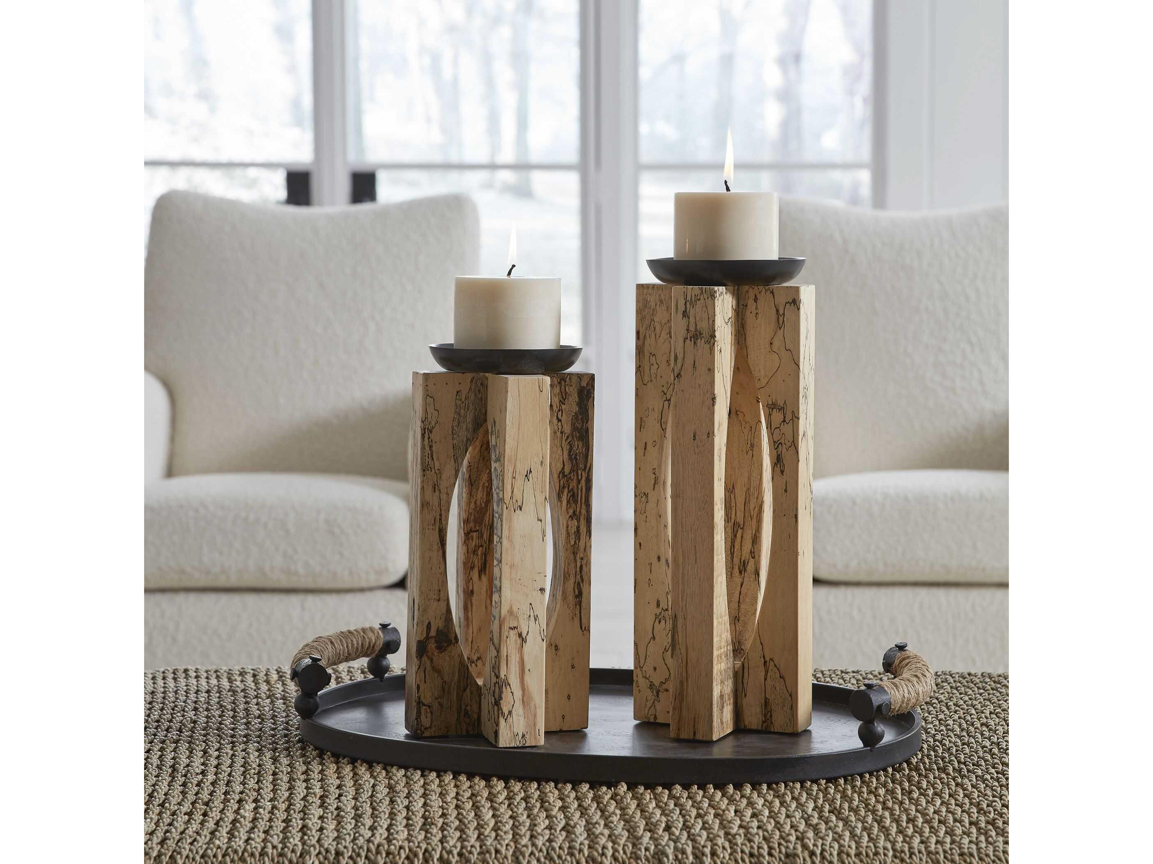Uttermost Ilva Natural Candle Holder Set of 2