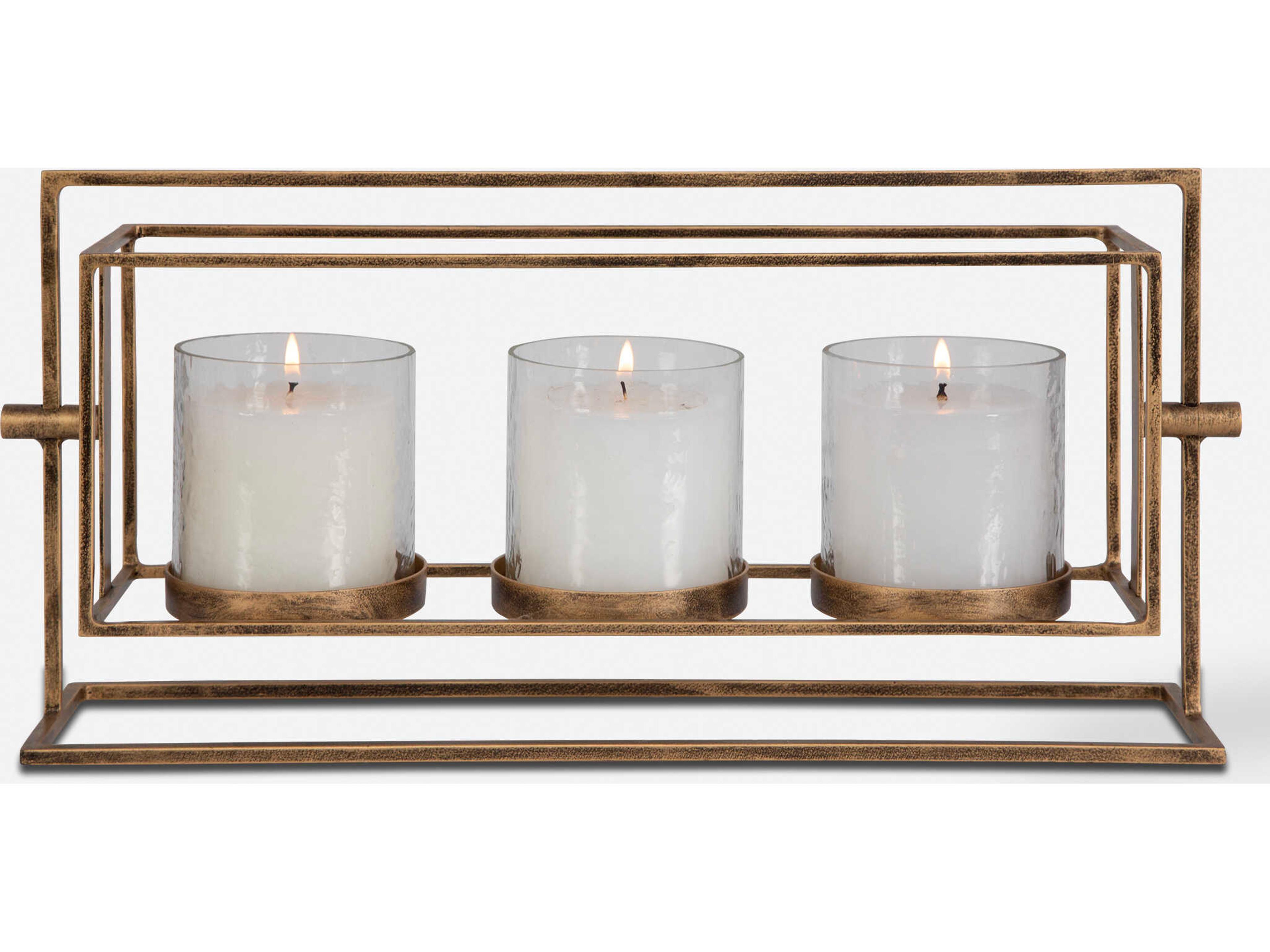 Wenman Antique Gold Candle Holder