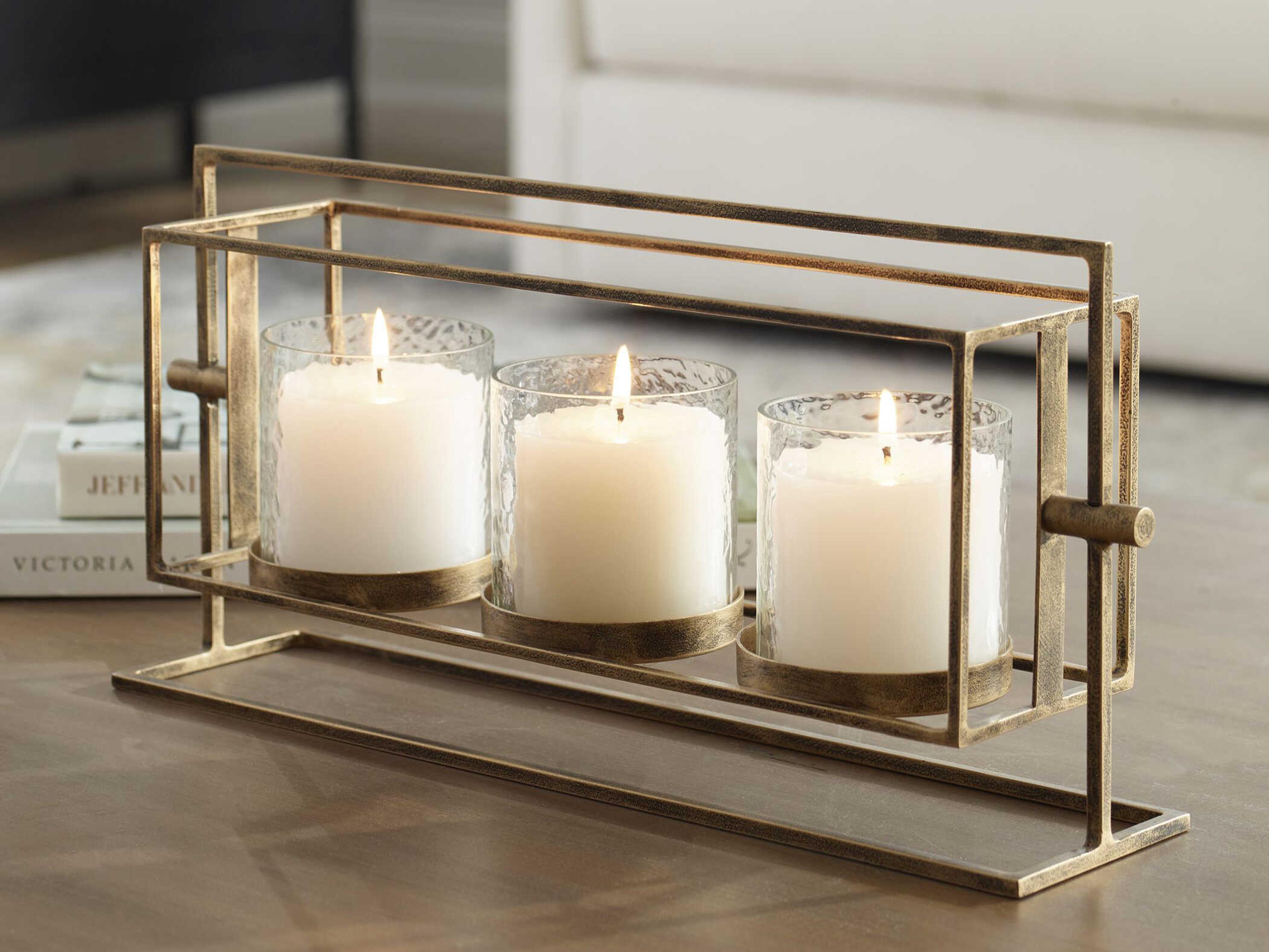 Uttermost Wenman Antique Gold Candle Holder