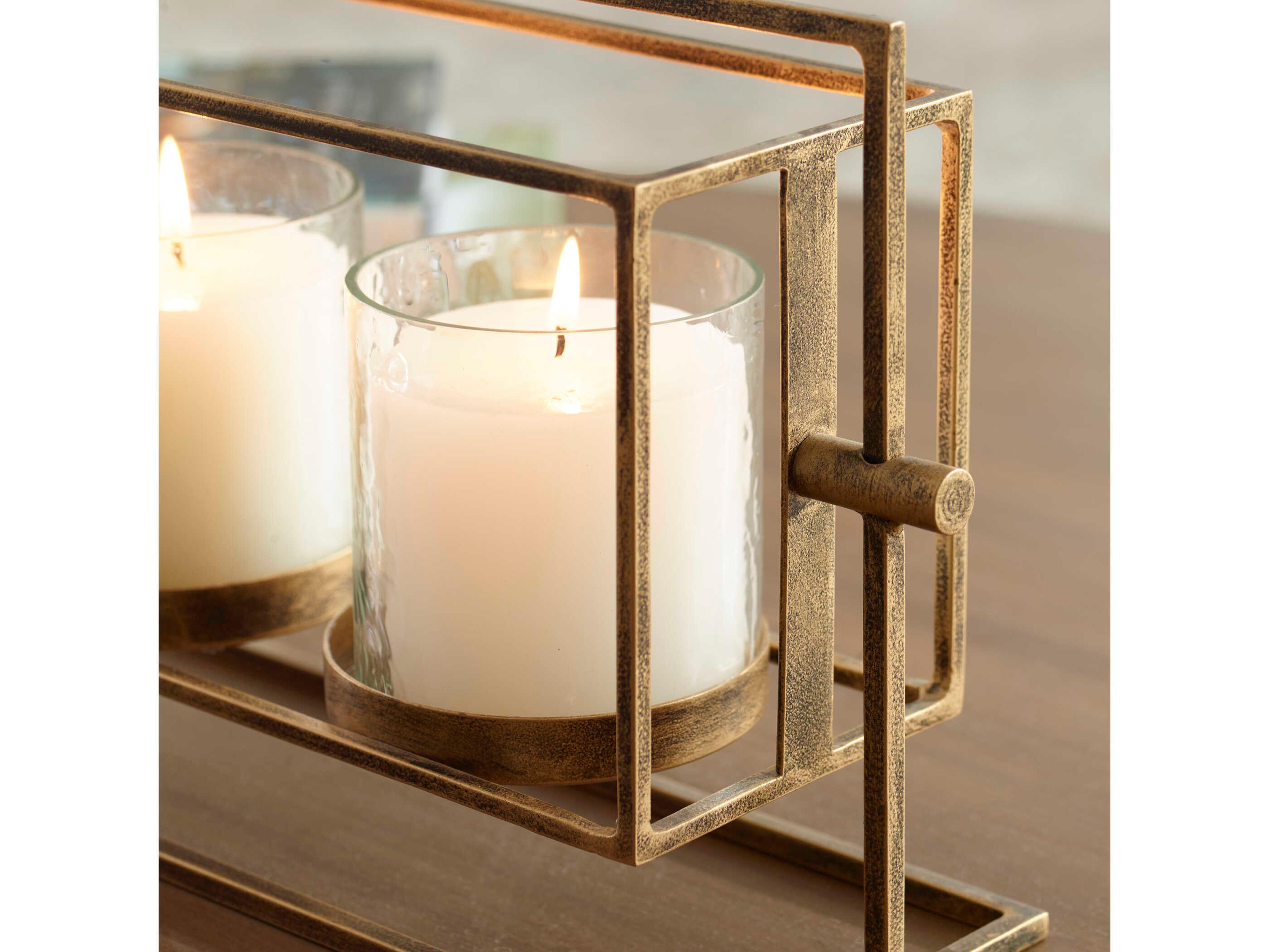 Uttermost Wenman Antique Gold Candle Holder