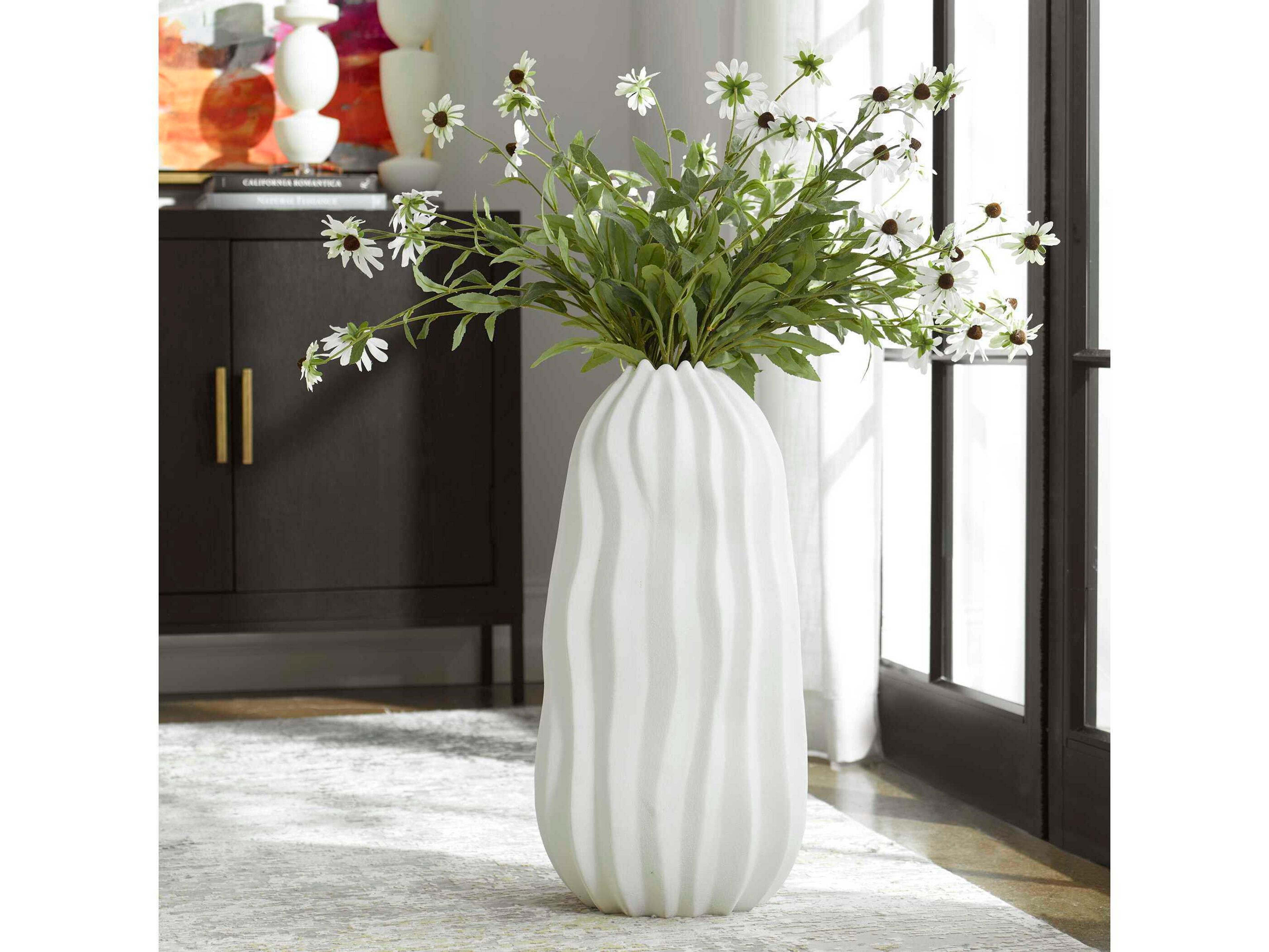 Uttermost Merritt Matte White Vase