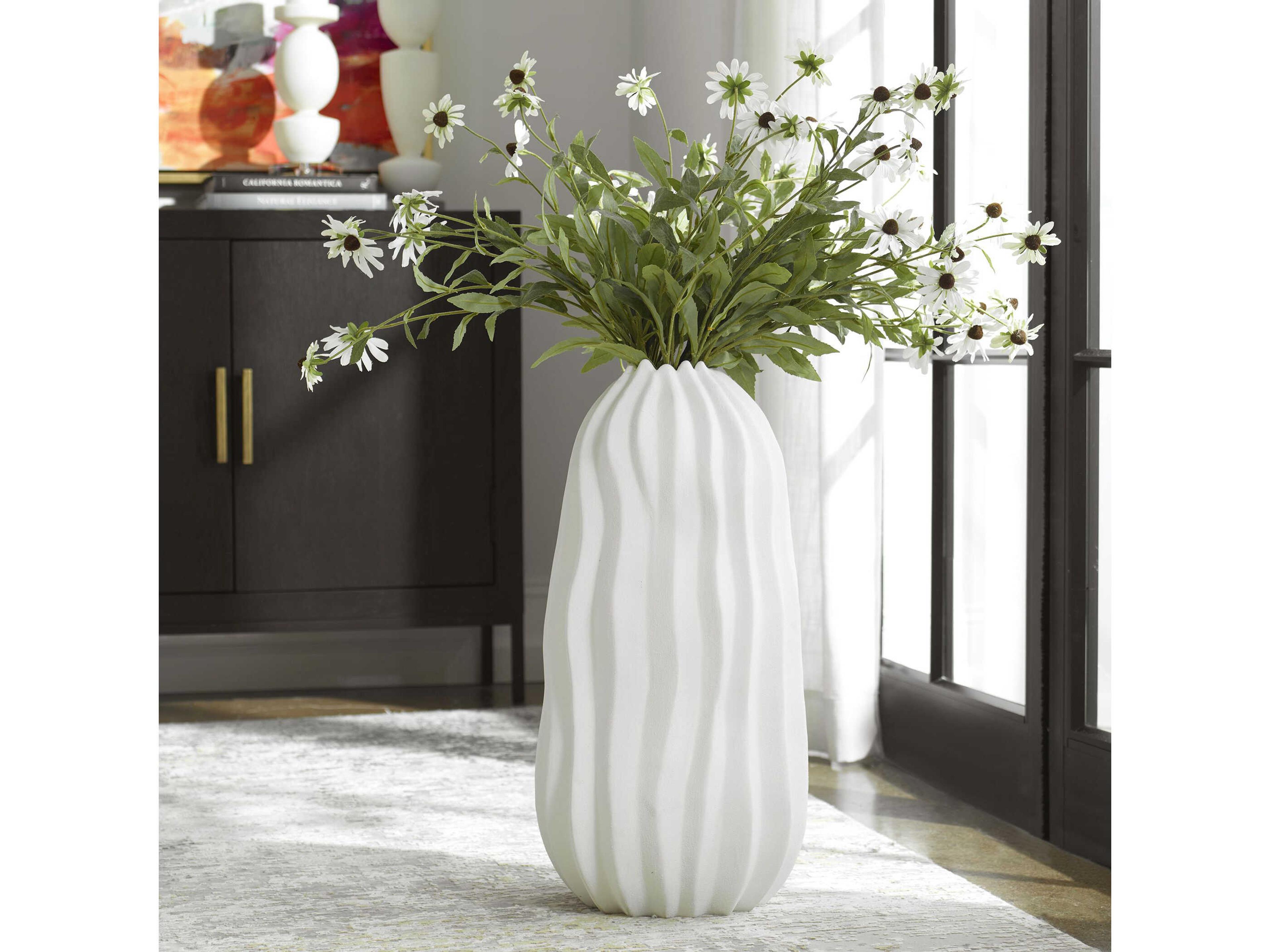 Uttermost Merritt Matte White Vase