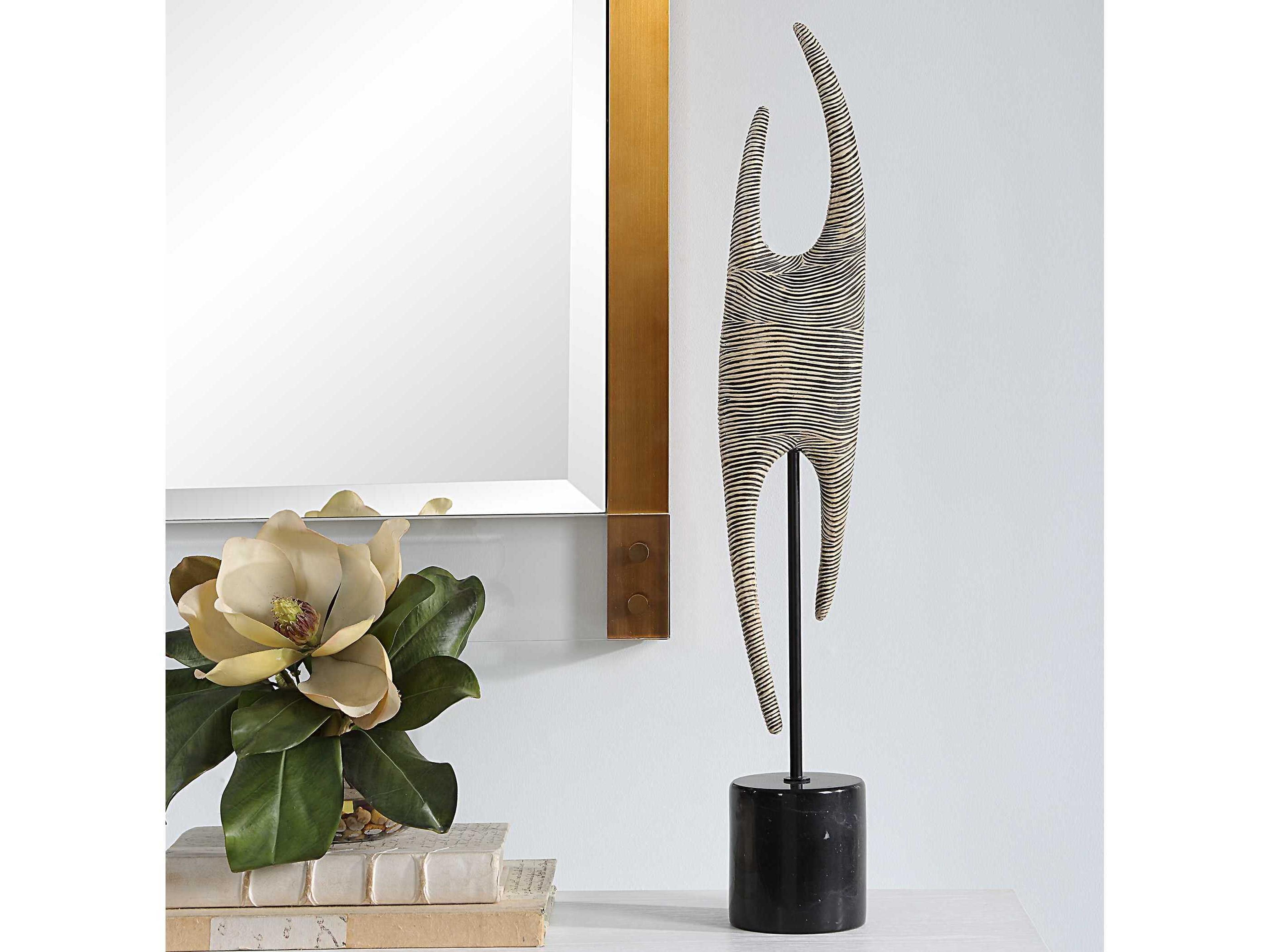 Uttermost Pochette Black White Sculpture