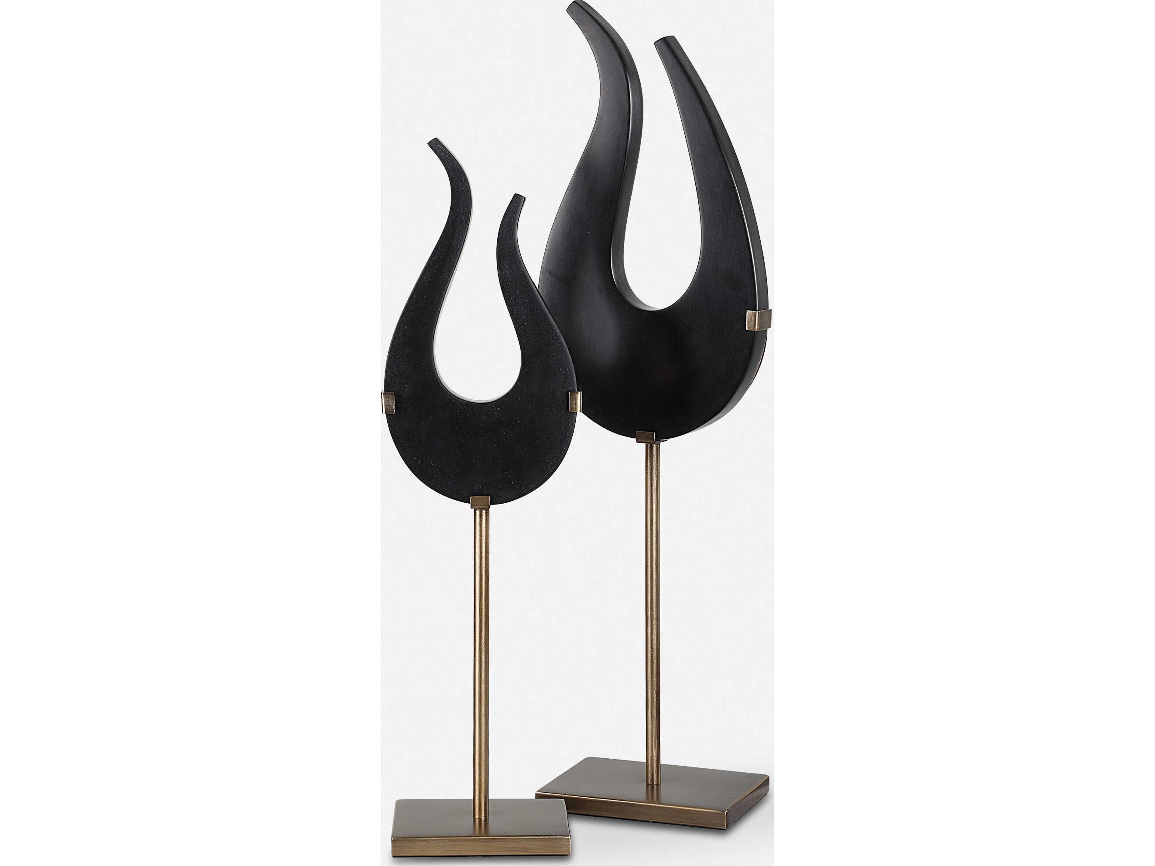 Uttermost Black Sculpture Set of 2