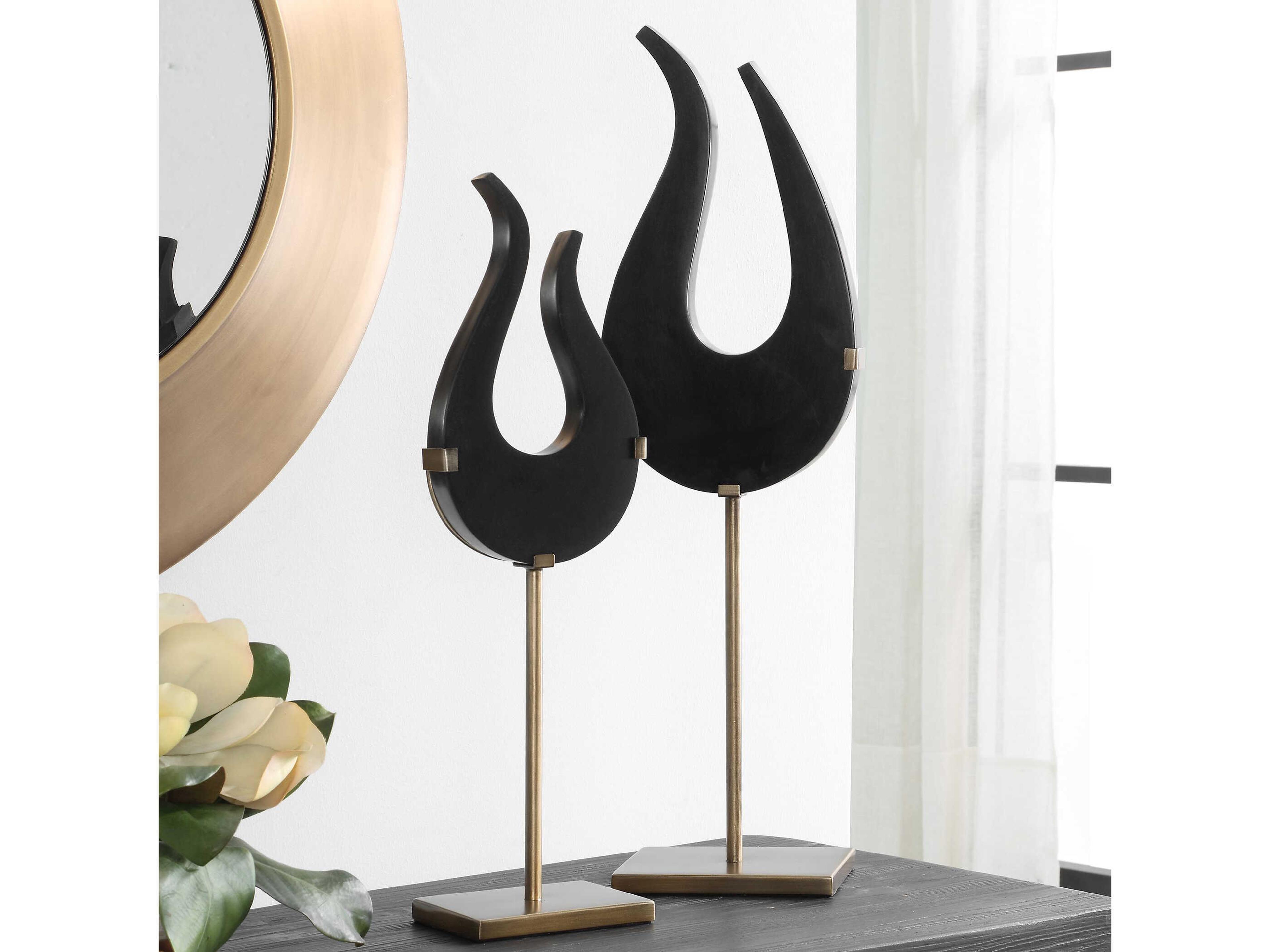 Uttermost Black Sculpture Set of 2